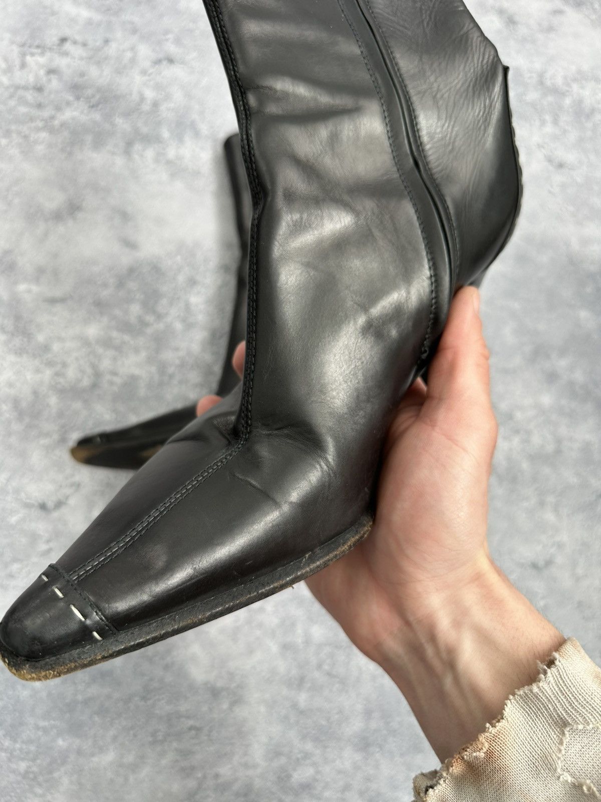 Gucci Gucci by Tom Ford Vintage Leather Boots Black Heels 39 1/2C Size US 9.5 / IT 39.5 - 24 Thumbnail