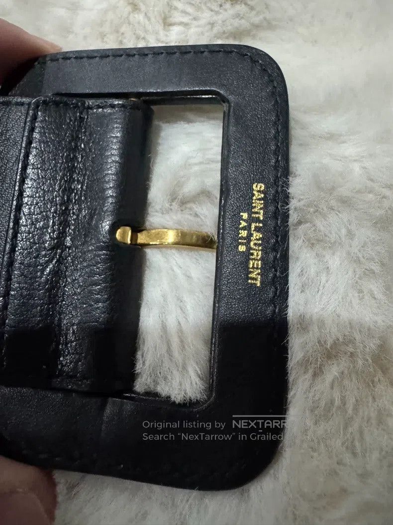 Saint Laurent Paris Saint Laurent Paris size 75 Black Gold Women's Belt Leathe Size ONE SIZE - 5 Thumbnail