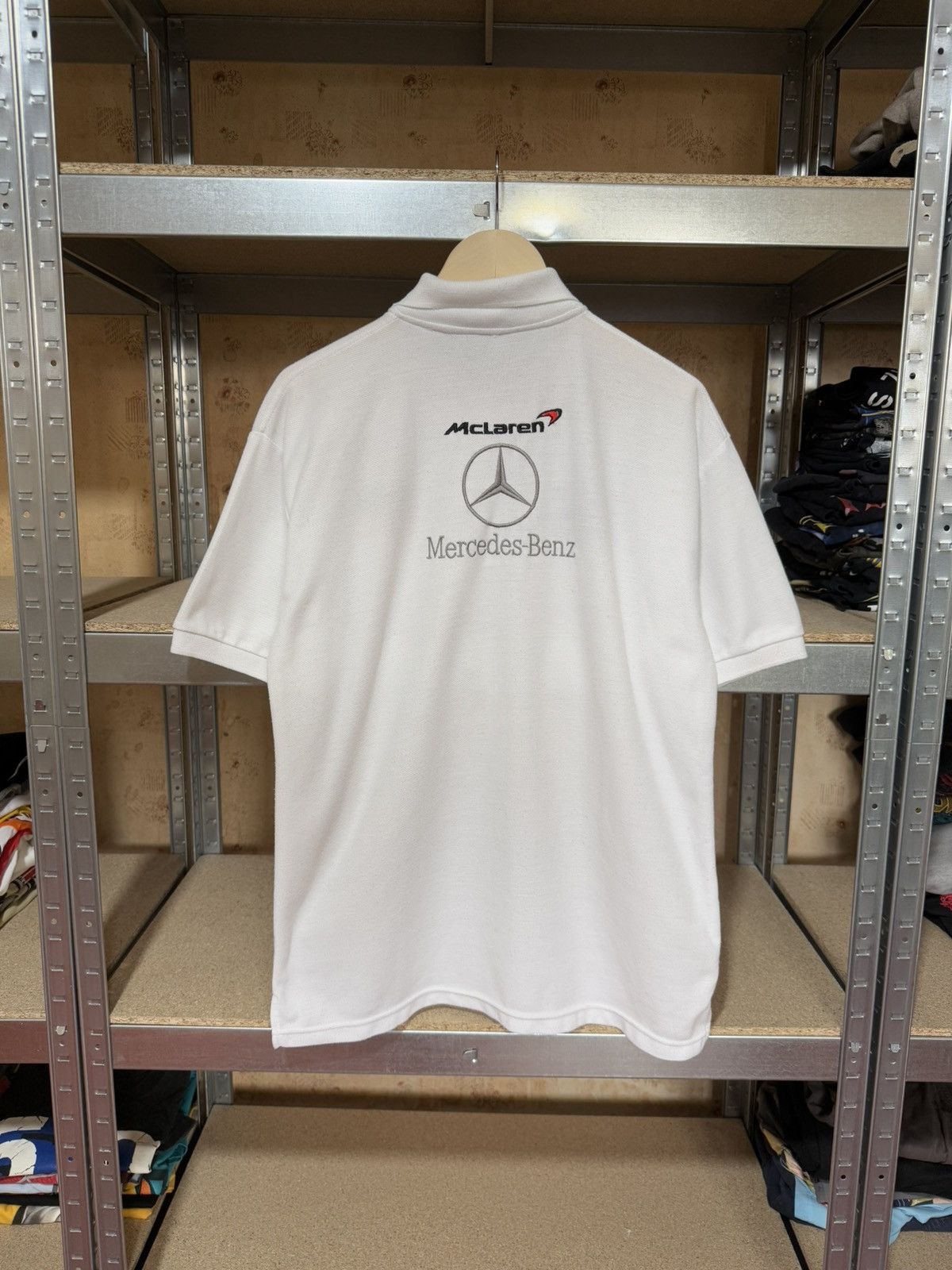 Formula 1 × Mercedes-Benz Vintage 90’s Mercedes-Benz McLaren Racing Polo T-Shirt Size US XL / EU 56 / 4 - 2 Thumbnail