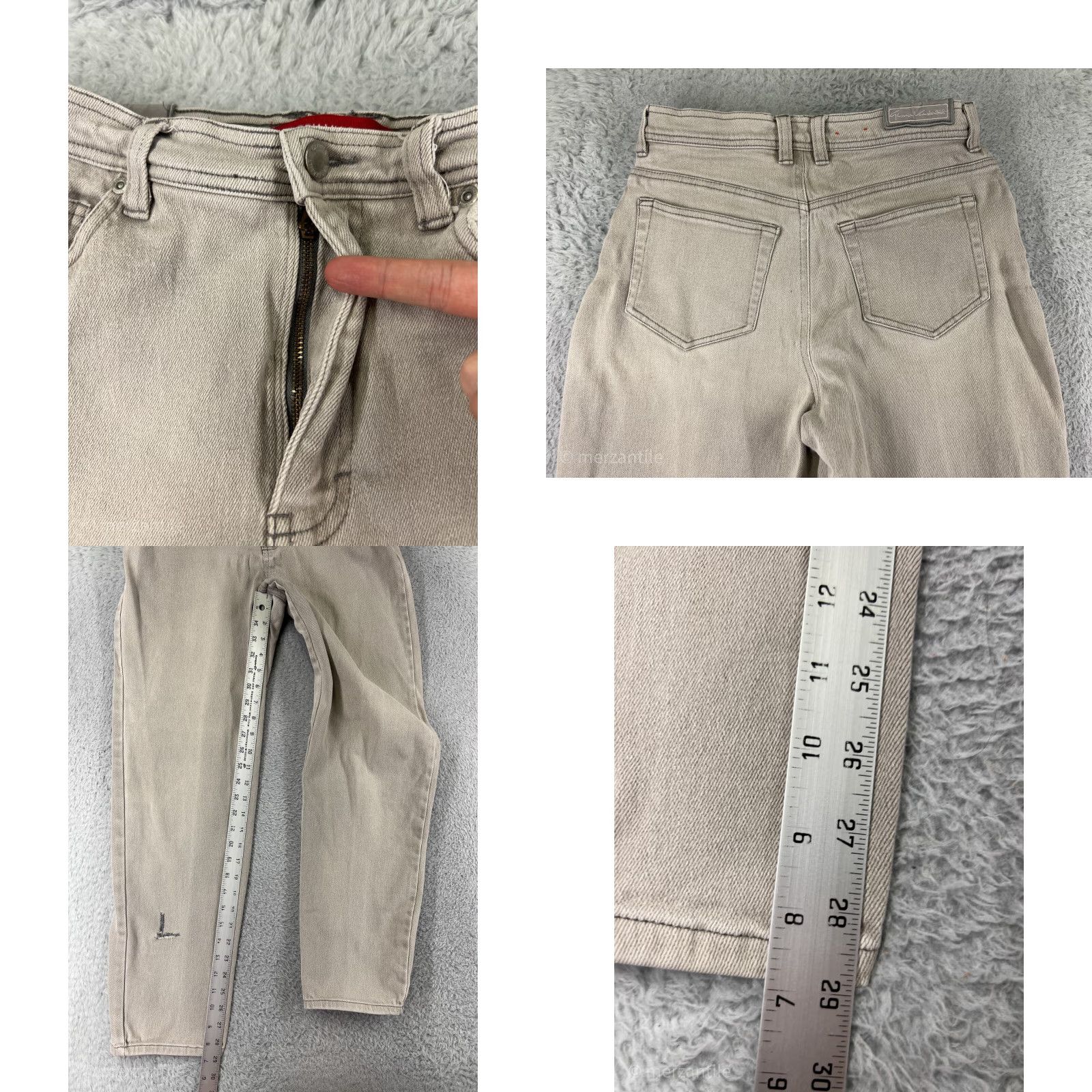 Gloria Vanderbilt Gloria Vanderbilt Jeans Women's 6 Beige Denim Straight Mid Rise 5-Pocket Stretch Womens Size 28" / US 6 / IT 42 - 8 Thumbnail