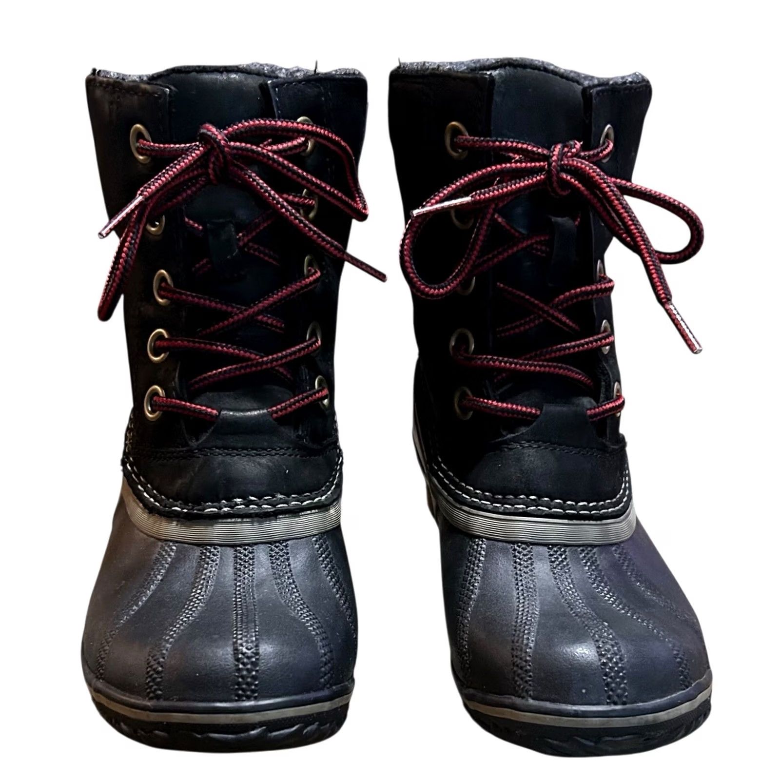 SOREL SOREL Slimpack II Winter Boots Black Leather/Rubber/Wool Waterproof Women Sz 6.5 Size US 7 / IT 37 - 6 Thumbnail