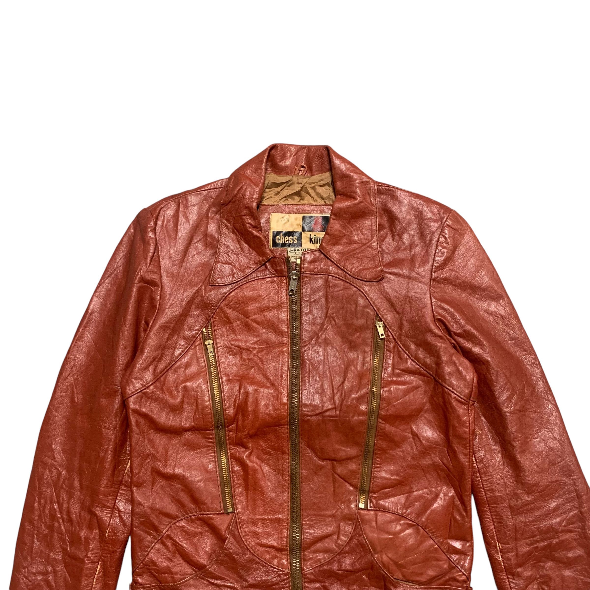 Vintage Vintage 70s Chess King Motorcycle Riding Leather Jacket Size US S / EU 44-46 / 1 - 3 Thumbnail