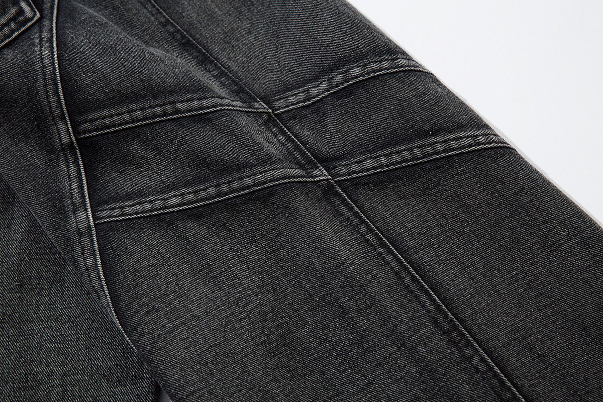 Japanese Brand × Jean Streetwear Washed Black Baggy Straight Solid Jeans Size US 33 - 7 Thumbnail