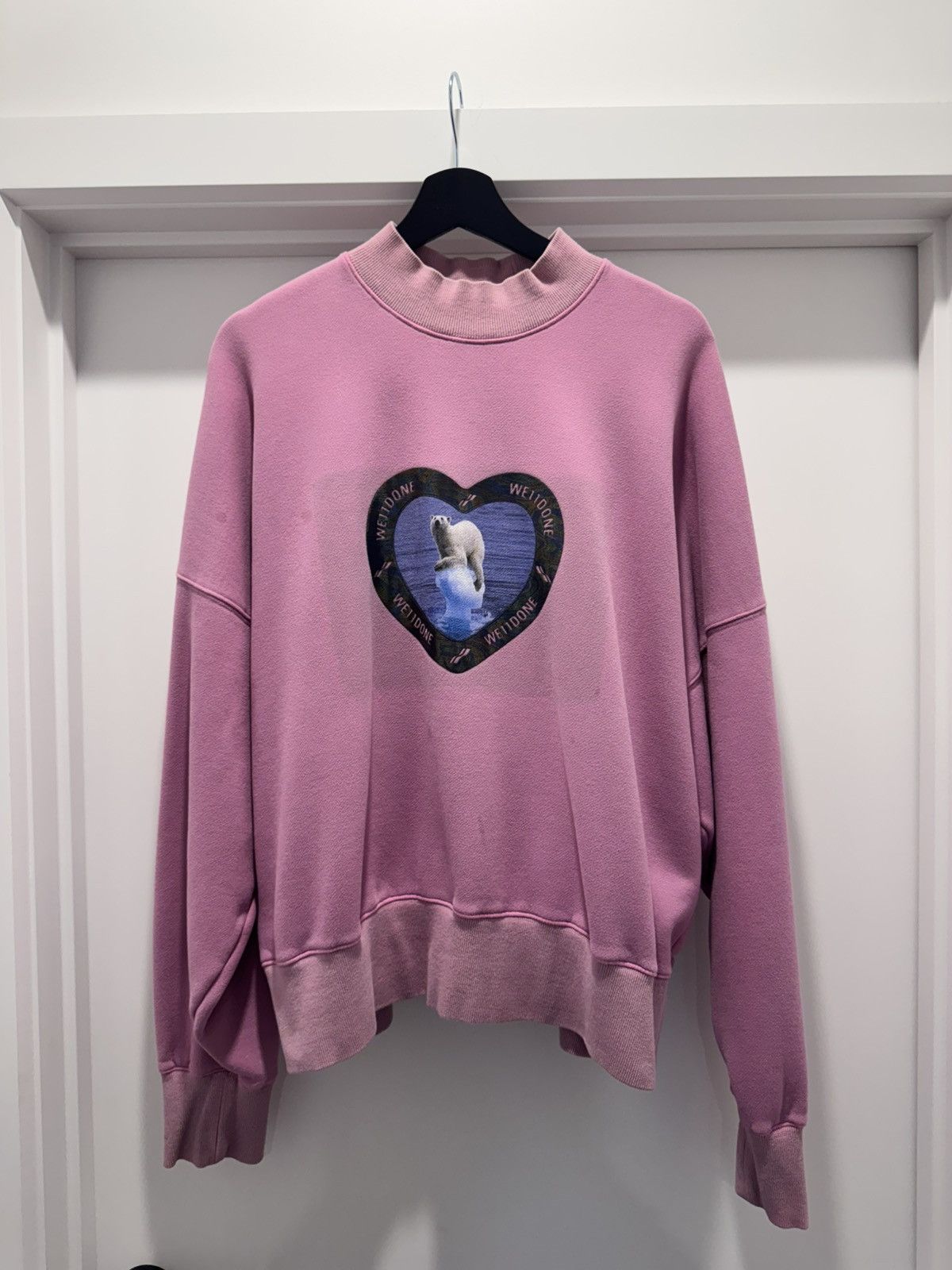 WE11DONE WE11DONE Pink Crewneck Sweatshirt Size US M / EU 48-50 / 2 - 1 Thumbnail