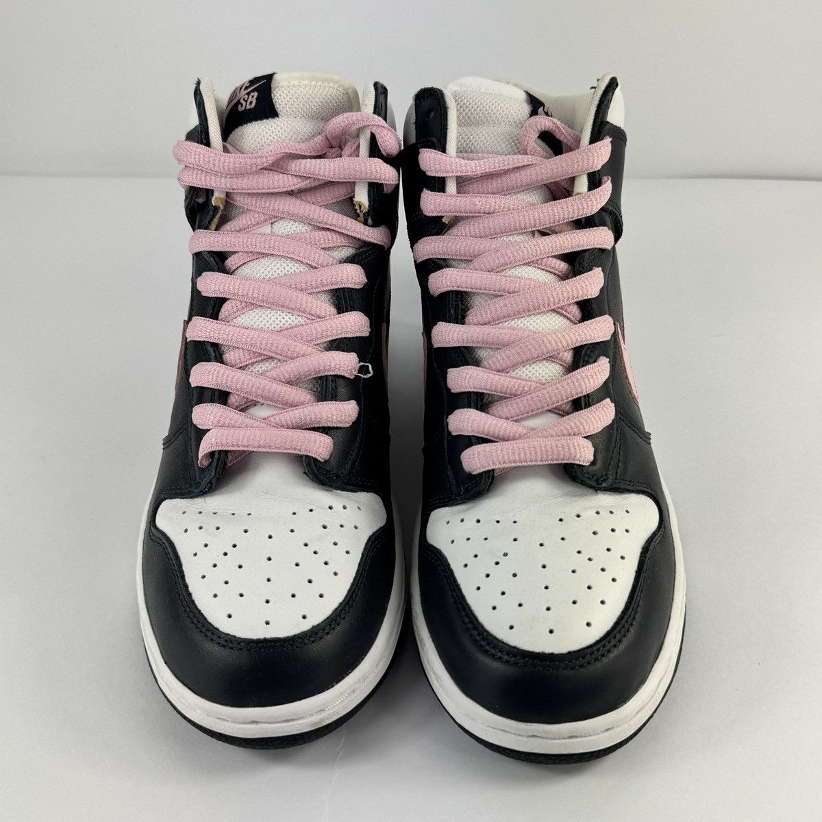 Nike 2005 NIKE SB DUNK HIGH OBSIDIAN SHY PINK VINTAGE Size US 9 / EU 42 - 2 Thumbnail