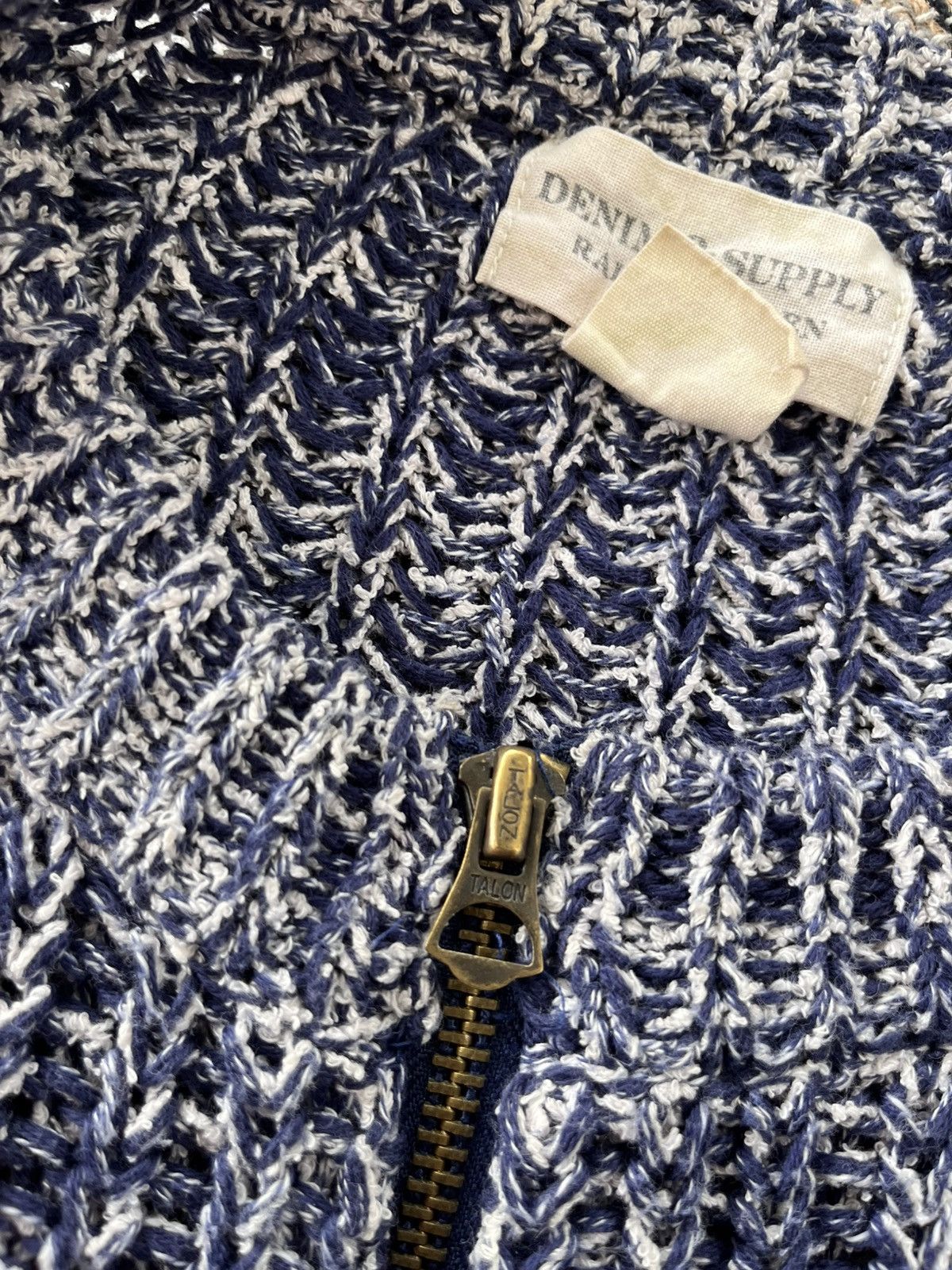 Denim & Supply Ralph Lauren Vintage Polo Ralph Lauren Denim Supply Blue Knit Cardigan Size L / US 10 / IT 46 - 19 Thumbnail