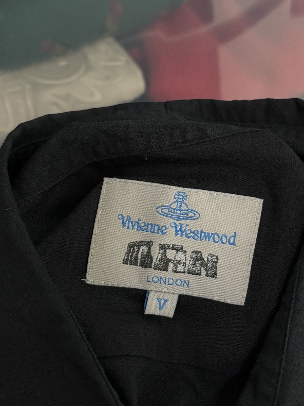 Vivienne Westwood Vivienne Westwood Dark Navy Button Up Luxury Vintage Shirt Size US XL / EU 56 / 4 - 6 Thumbnail