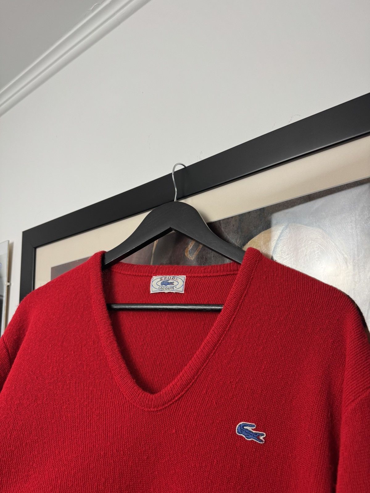 Lacoste Lacoste Vintage 90s Izod Sweater Knit Casual Red Rare Size US L / EU 52-54 / 3 - 2 Thumbnail