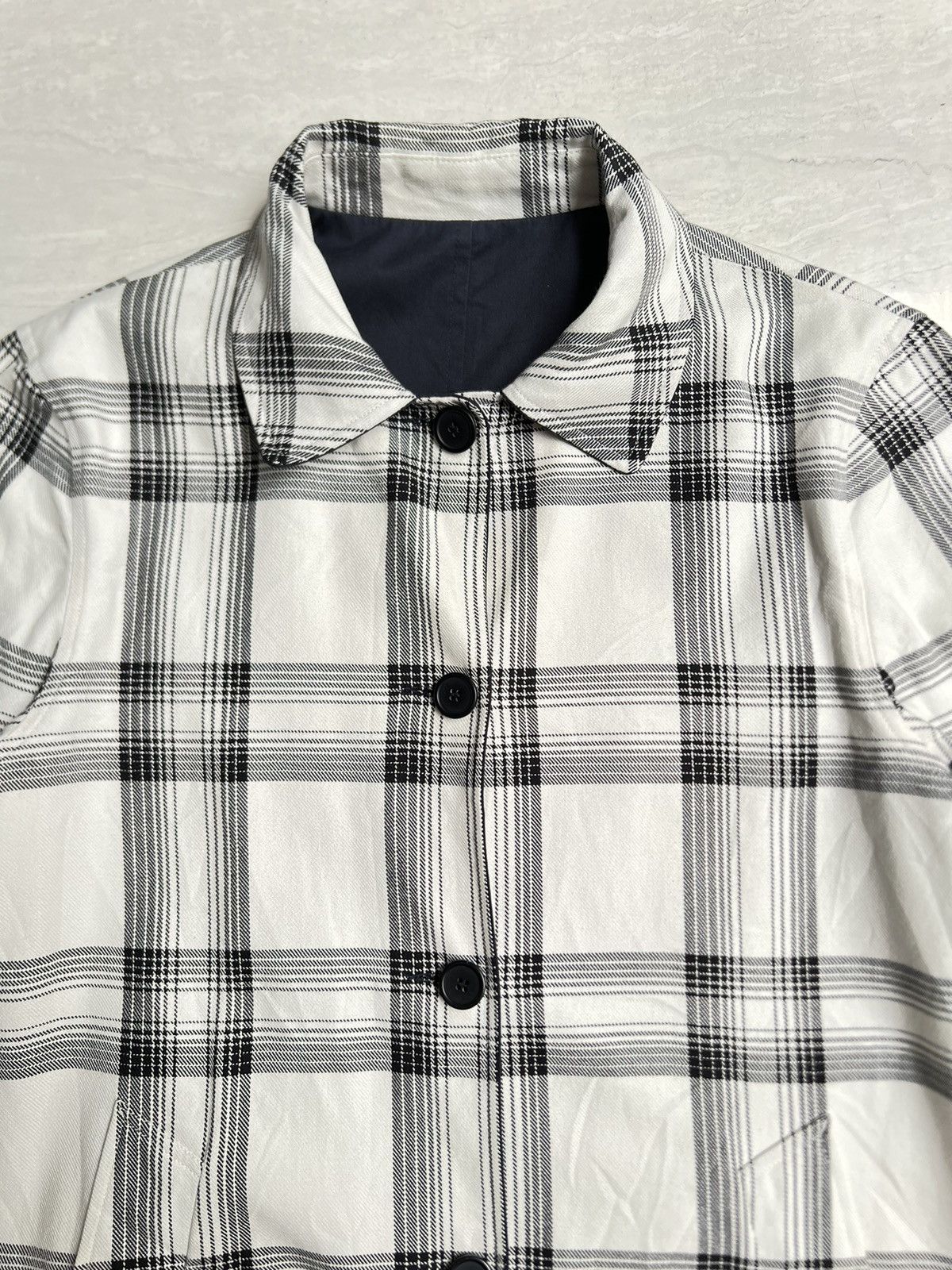 Sandro SANDRO Paris Navy Reversible Coat Jacket Size US M / EU 48-50 / 2 - 13 Thumbnail