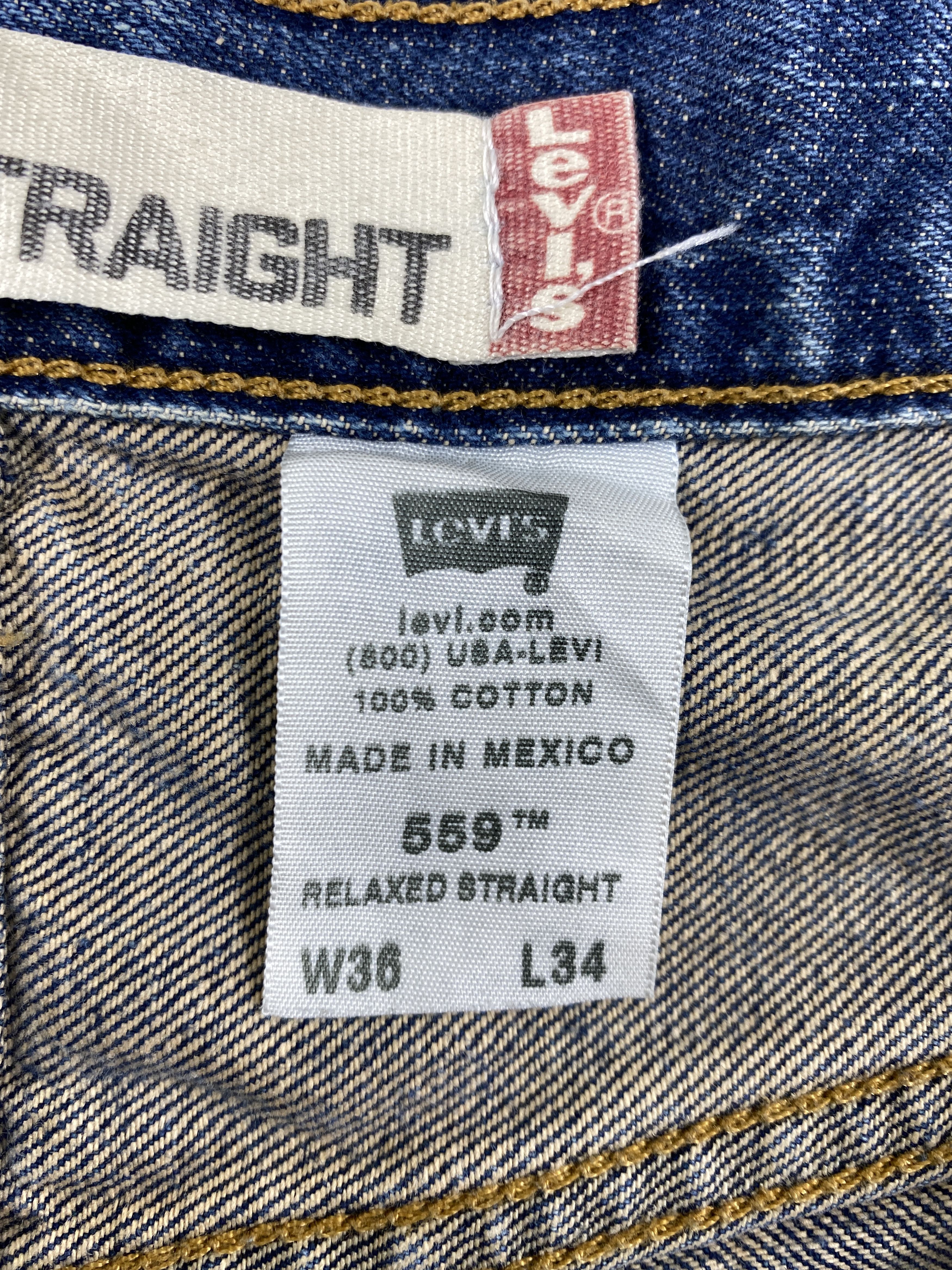 Levi's Vintage Levi's 559 Relaxed Straight 36 x 32 Denim -JN309 Size US 36 / EU 52 - 10 Thumbnail