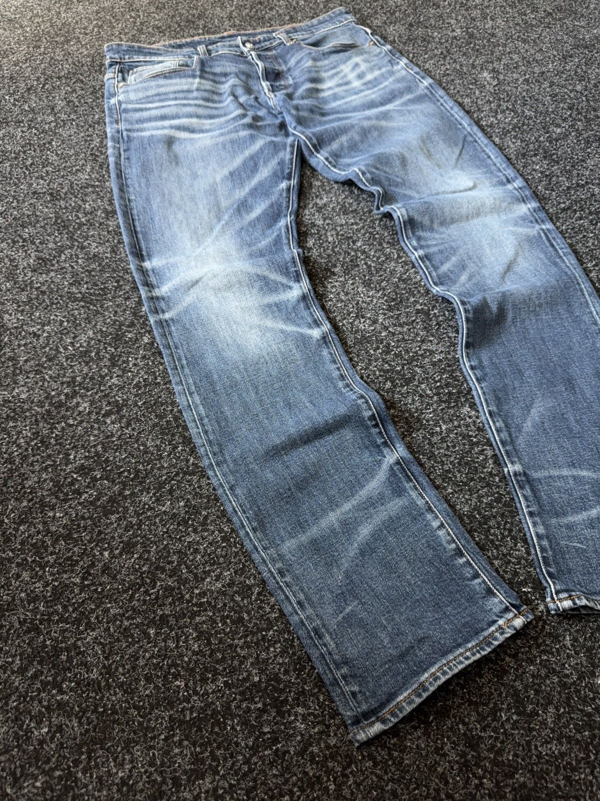 G-Star Retro Y2K 90s G-Star RAW 3301 Straight Faded Denim Jeans Size US 34 / EU 50 - 2 Thumbnail