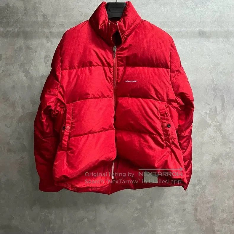 Balenciaga Balenciaga Red Logo Down Jacket. Size US M / EU 48-50 / 2 - 1 Thumbnail