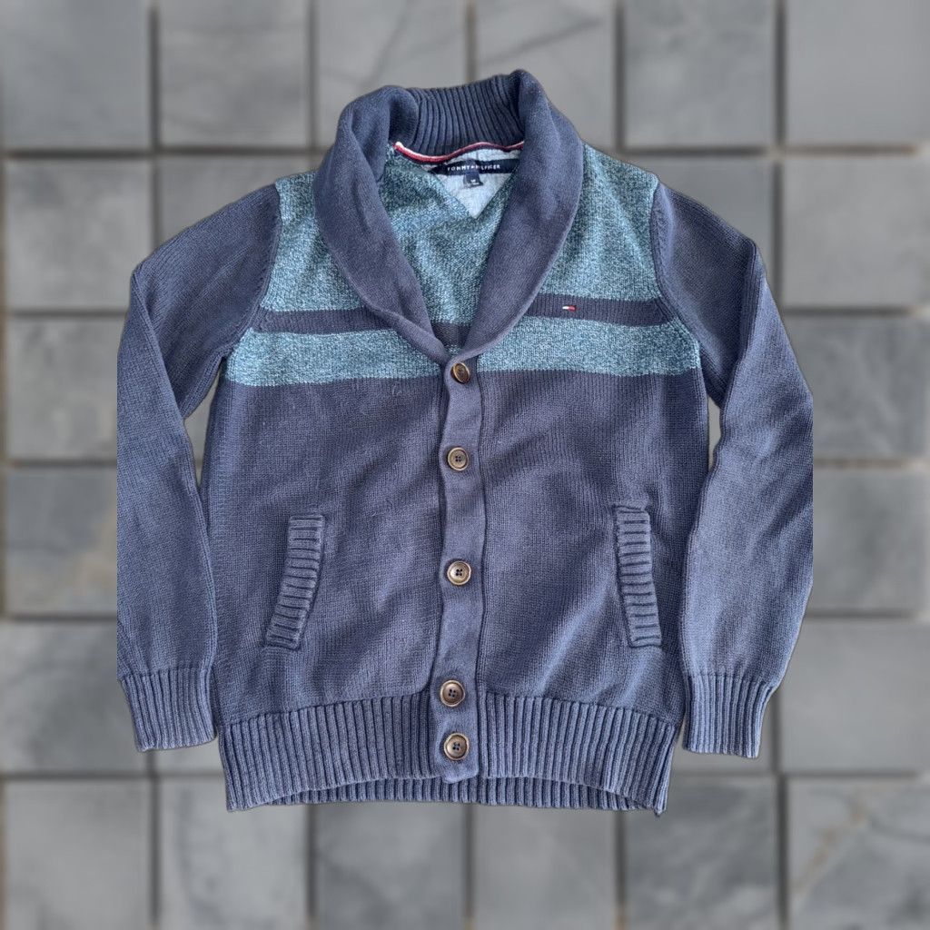 Tommy Hilfiger Tommy Hilfiger Cardigan Sweater Men S Blue Heavyweight Shaw Collared - (avoid extra punctuation) Size US S / EU 44-46 / 1 - 1 Thumbnail