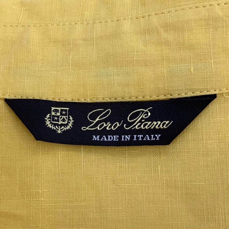 Other LORO PIANA Yellow linen collar single-breasted short-sleev Size S / US 4 / IT 40 - 5 Thumbnail