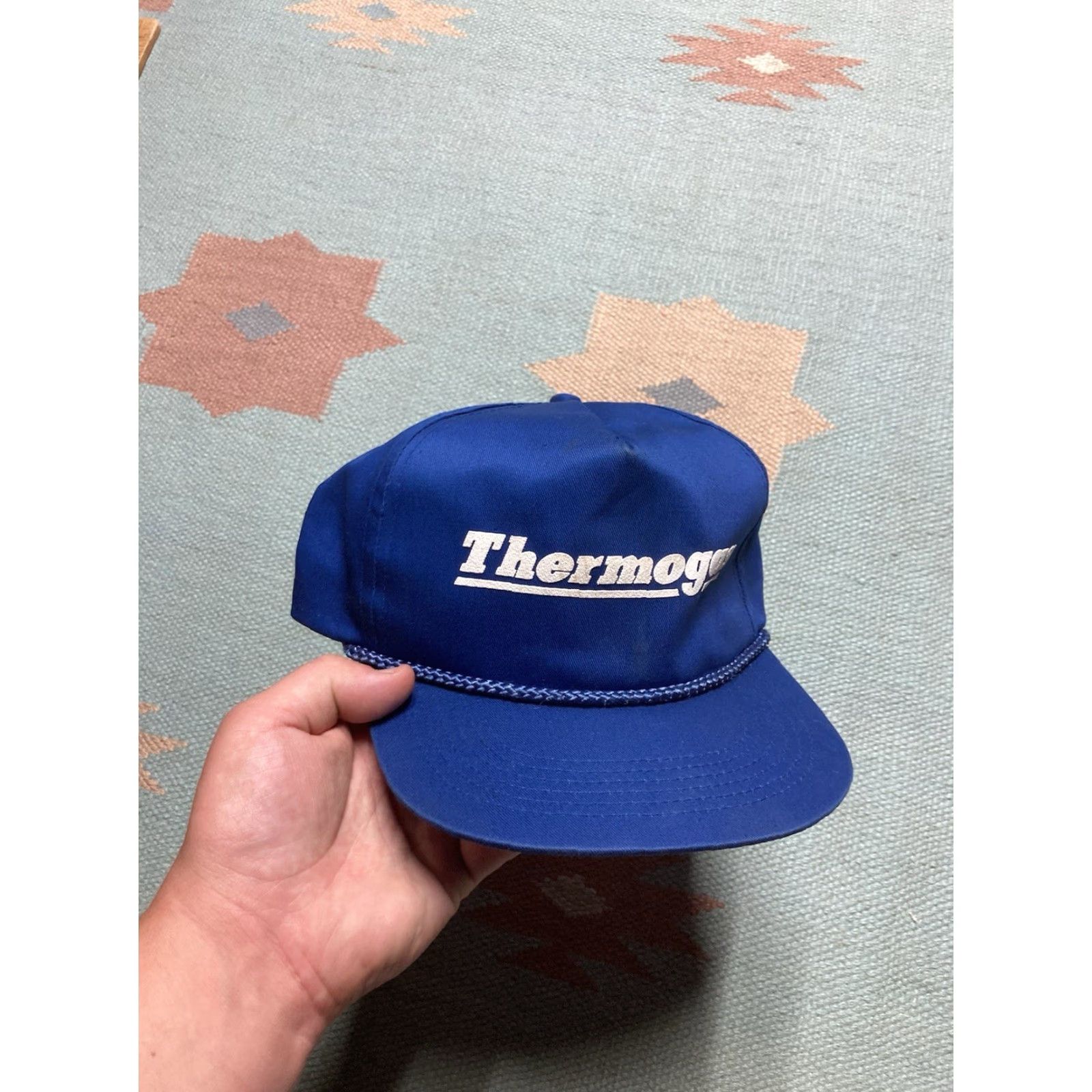 Vintage VINTAGE SnapBack Hat Cap Thermogas Propane HVAC Blue Men Adjustable Blue SnapBack Hat Cap Mens Size ONE SIZE - 2 Thumbnail