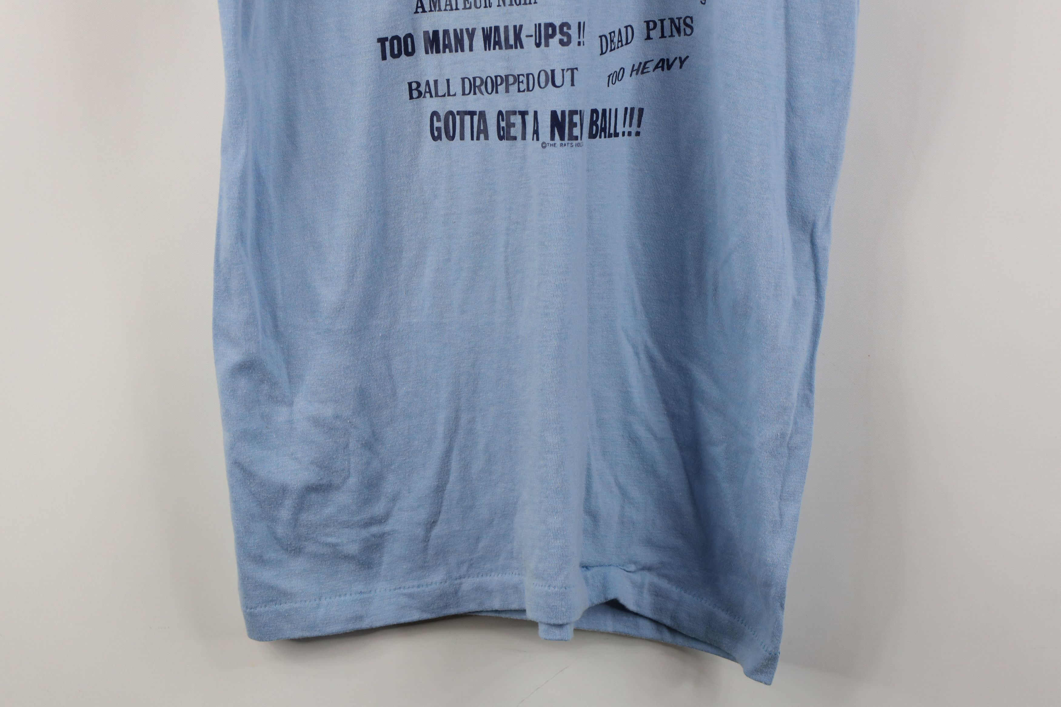 Vintage Vintage 80s Bowling Excuse Short Sleeve T-Shirt Blue USA Size L / US 10 / IT 46 - 3 Thumbnail