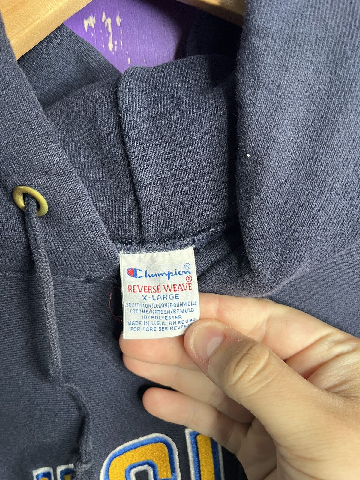 Champion × Vintage Vintage 90s Champion UCLA bruins reverse weave hoodie Size US L / EU 52-54 / 3 - 4 Thumbnail