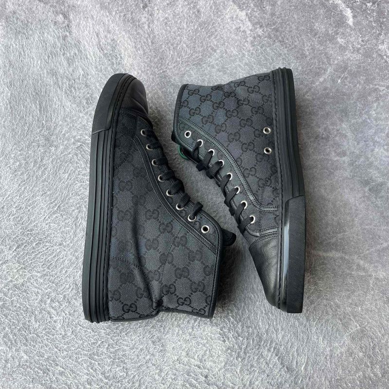 Gucci Gucci Retro Grey Black High-Top Sneakers Size US 9.5 / EU 42-43 - 7 Thumbnail