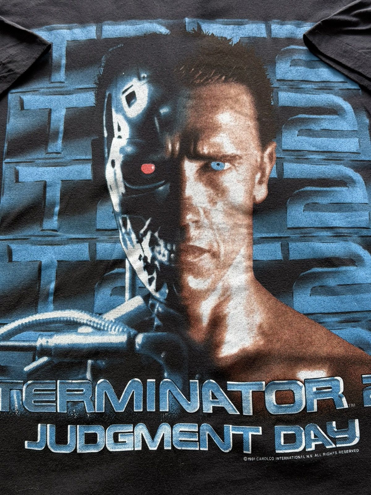 Vintage Vintage 1991 Terminator 2 Judgment Day Movie T-Shirt Tee Size US XL / EU 56 / 4 - 5 Thumbnail
