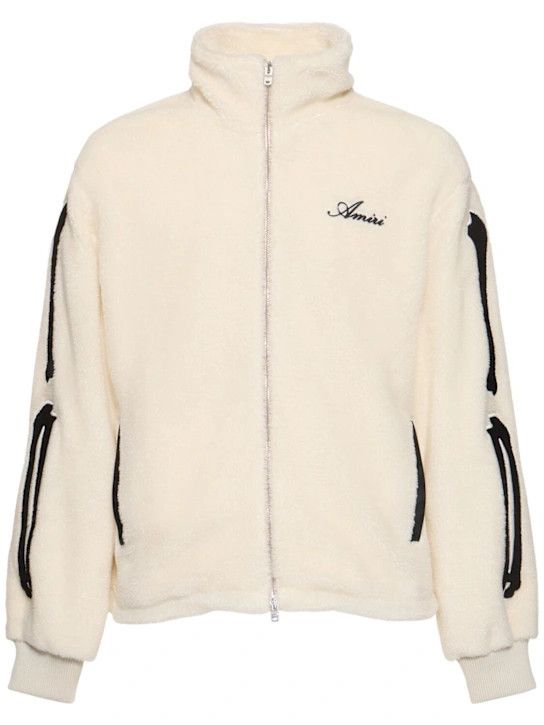 o1lsvrm0425 Bones teddy jacket in Alabaster