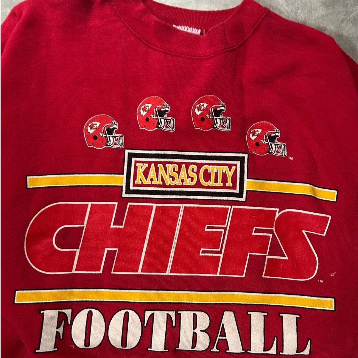Other 90's Vintage Kansas City Chiefs Artex Red Crewneck -XL Size US XL / EU 56 / 4 - 2 Thumbnail