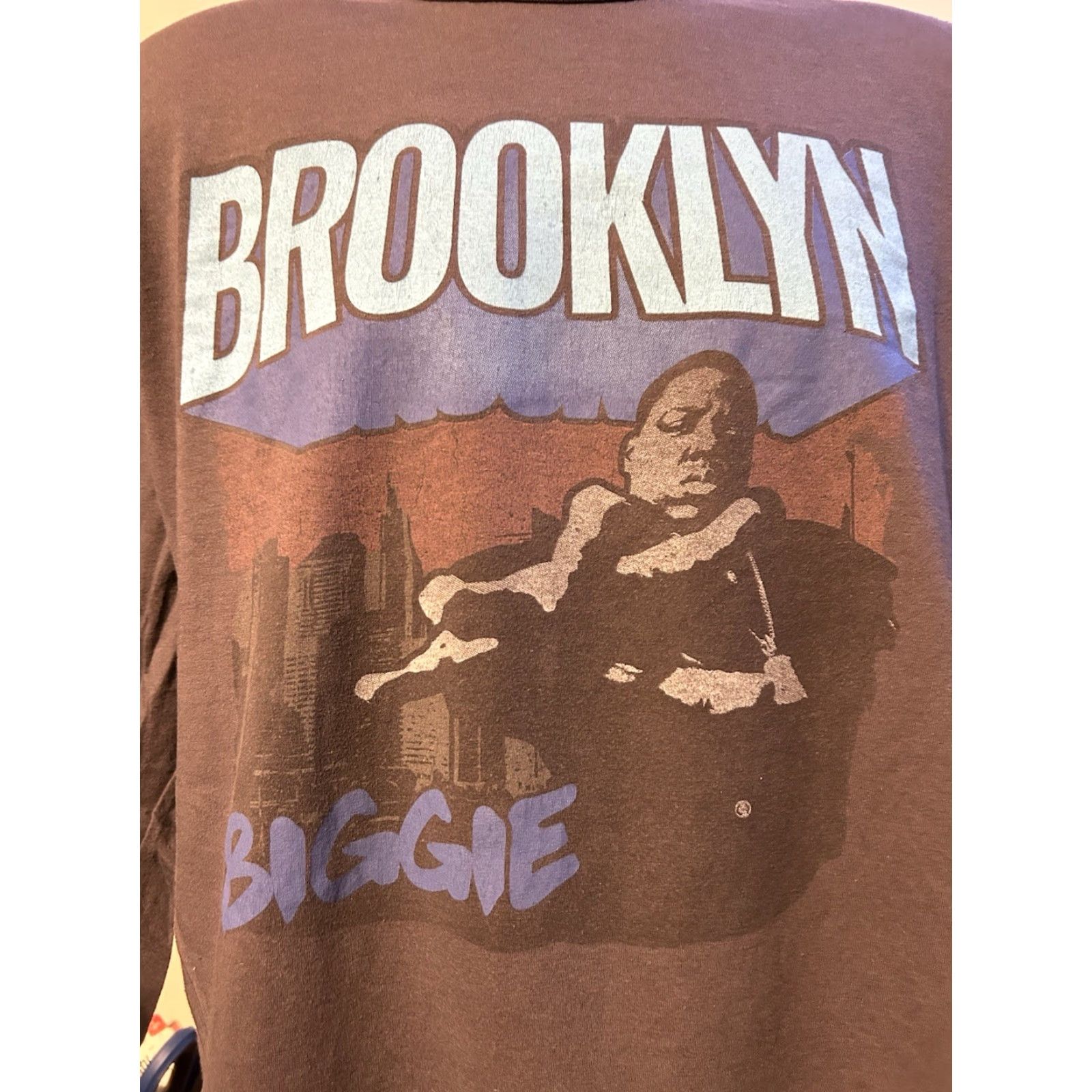 Vintage Brooklyn Mint The Notorious BIG Biggie Smalls Long Sleeve Shirt Men L Gray 90s Hip Hop Logo Graphic Crew Neck Size US L / EU 52-54 / 3 - 6 Thumbnail
