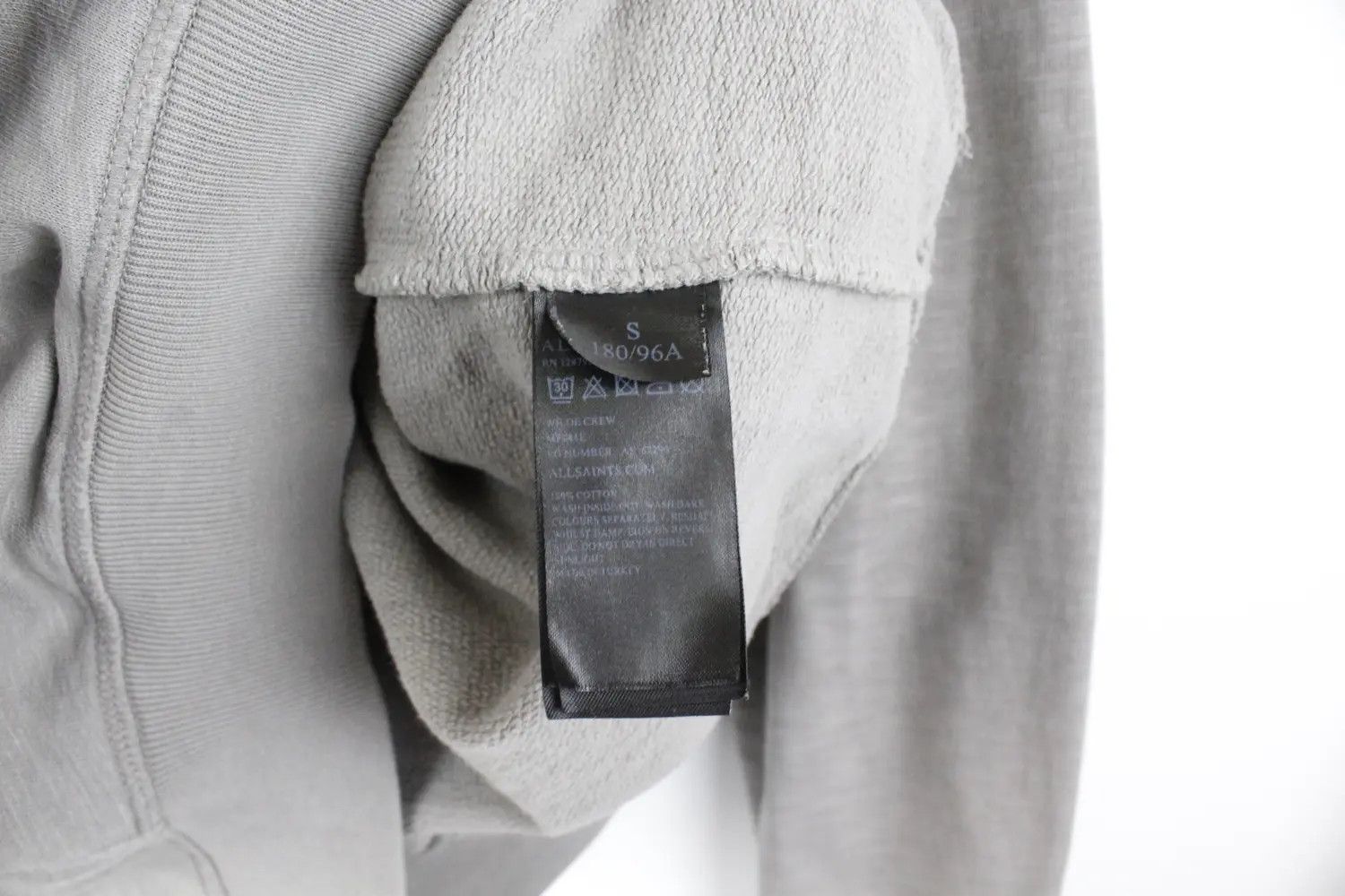 Allsaints × Vintage All Saints Logo Gray Wilde Crew Sweatshirt Size US S / EU 44-46 / 1 - 4 Thumbnail