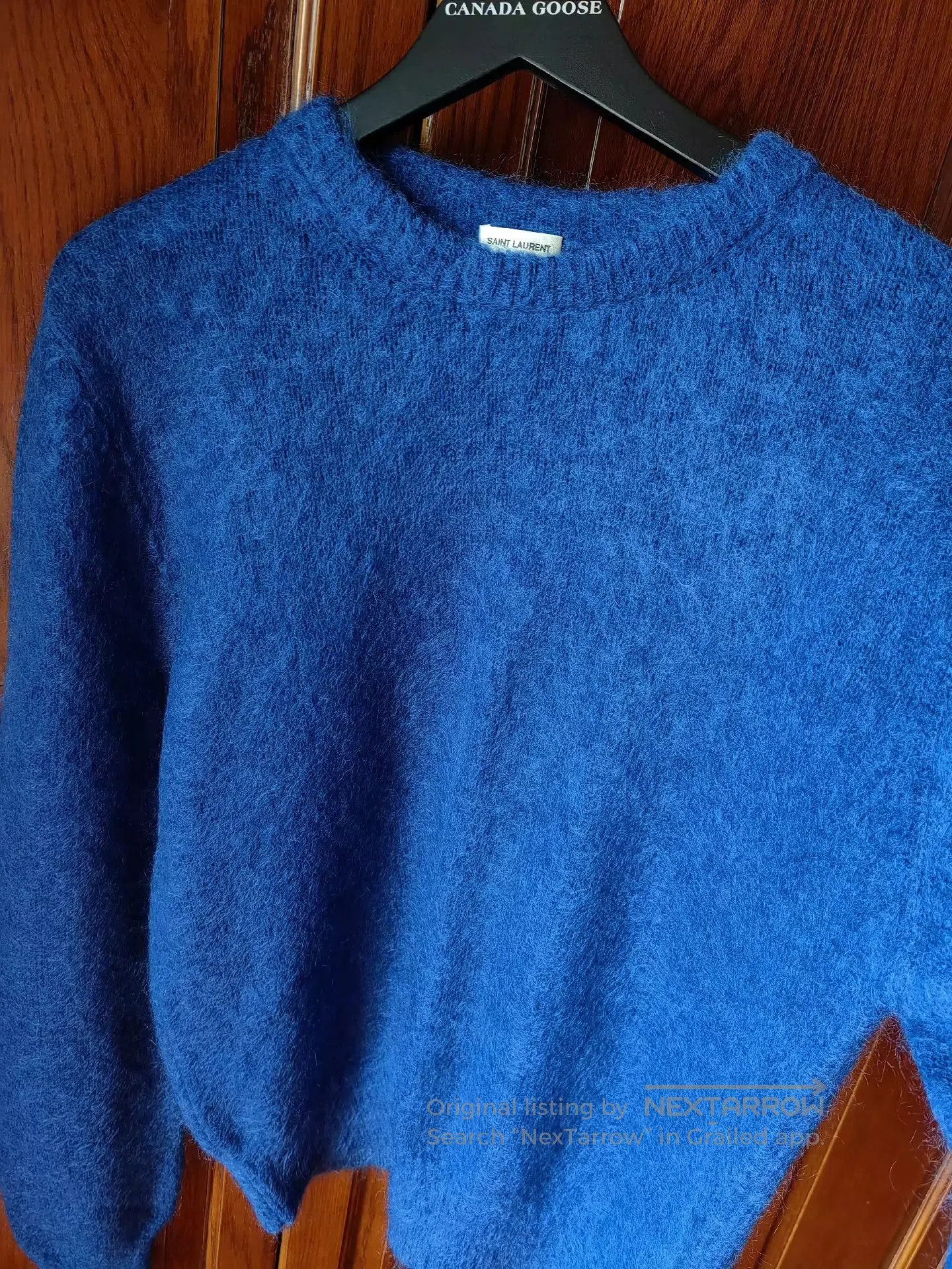 Saint Laurent Paris Saint Laurent Paris Blue mohair sweater. Size US L / EU 52-54 / 3 - 2 Thumbnail