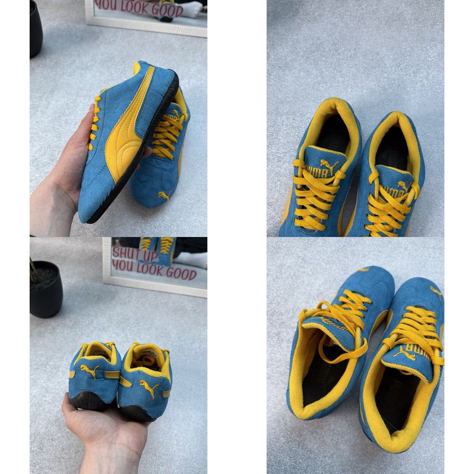 Puma VINTAGE Puma Speedcat Sneakers Unisex Adults 39 US 5 Blue Yellow 90s Cat Racing Suede Moctro OG Size 39 Size US 6 / EU 39 - 9 Thumbnail