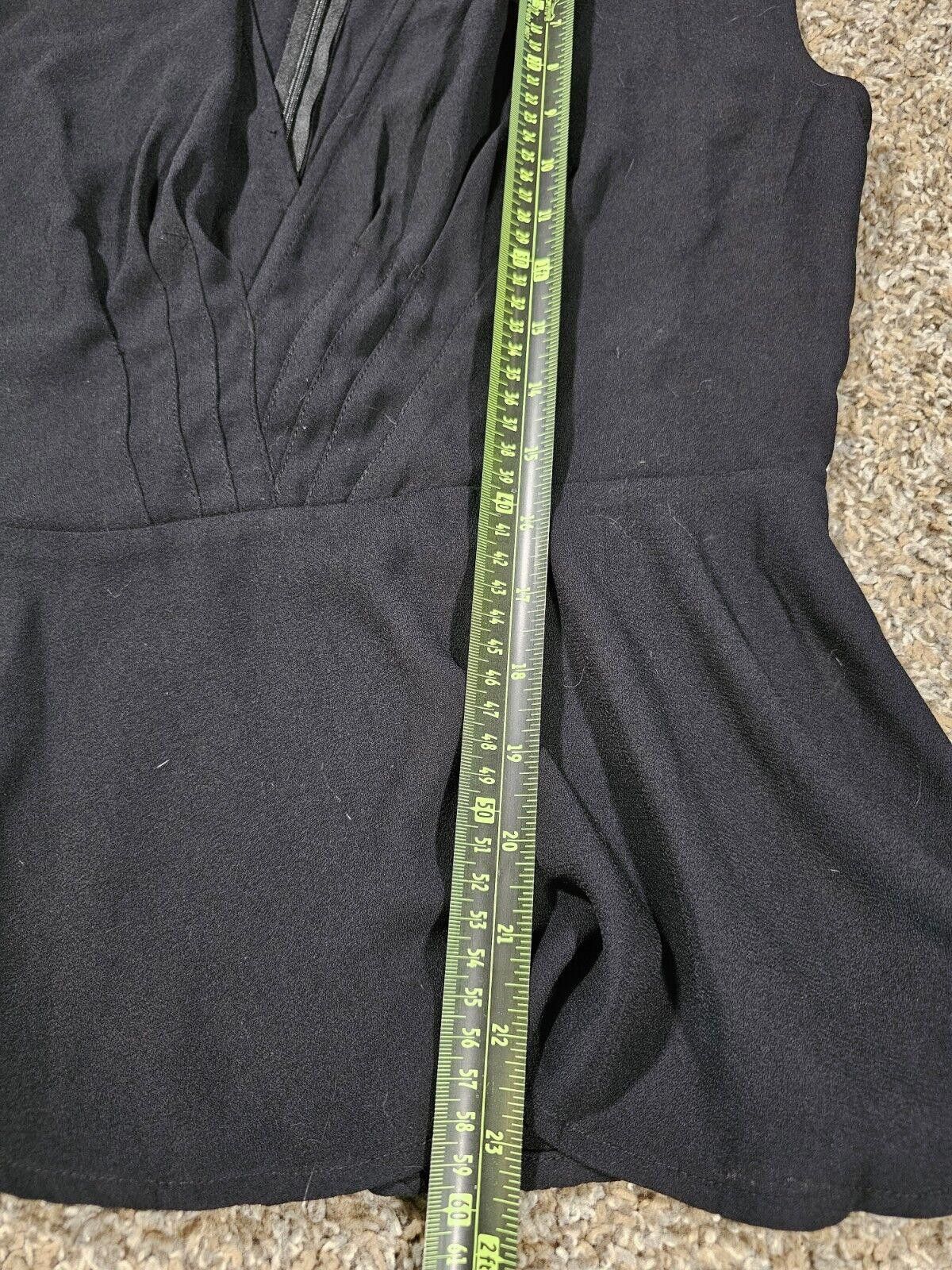 Designer Halogen V-Neck Black Blouse Size M Size M / US 6-8 / IT 42-44 - 5 Thumbnail