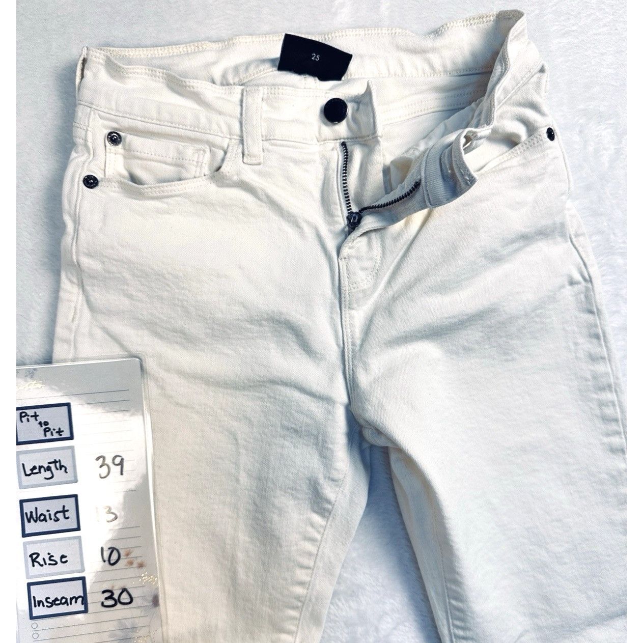 Emporio Armani Emporio Armani White Skinny Jeans Sz 25 Stretch Denim Slim Size 25" / US 0 / IT 36 - 9 Thumbnail