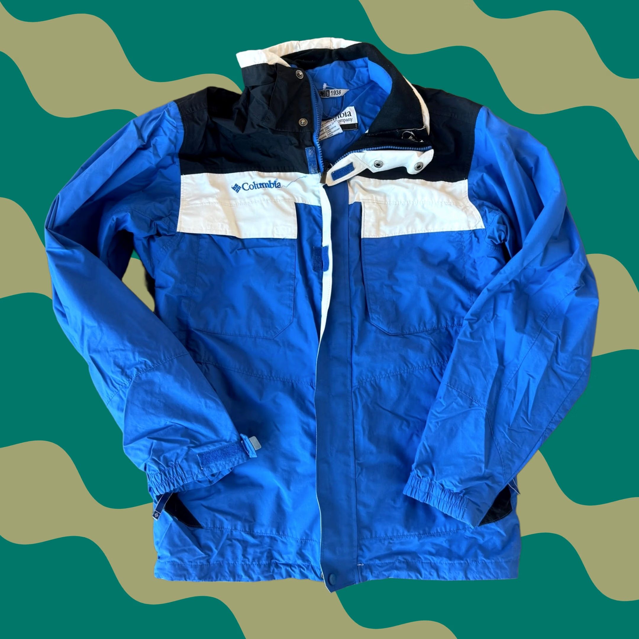 Vintage VINTAGE Columbia Interchange Blue Windbreaker Jacket Men M Size US M / EU 48-50 / 2 - 1 Thumbnail