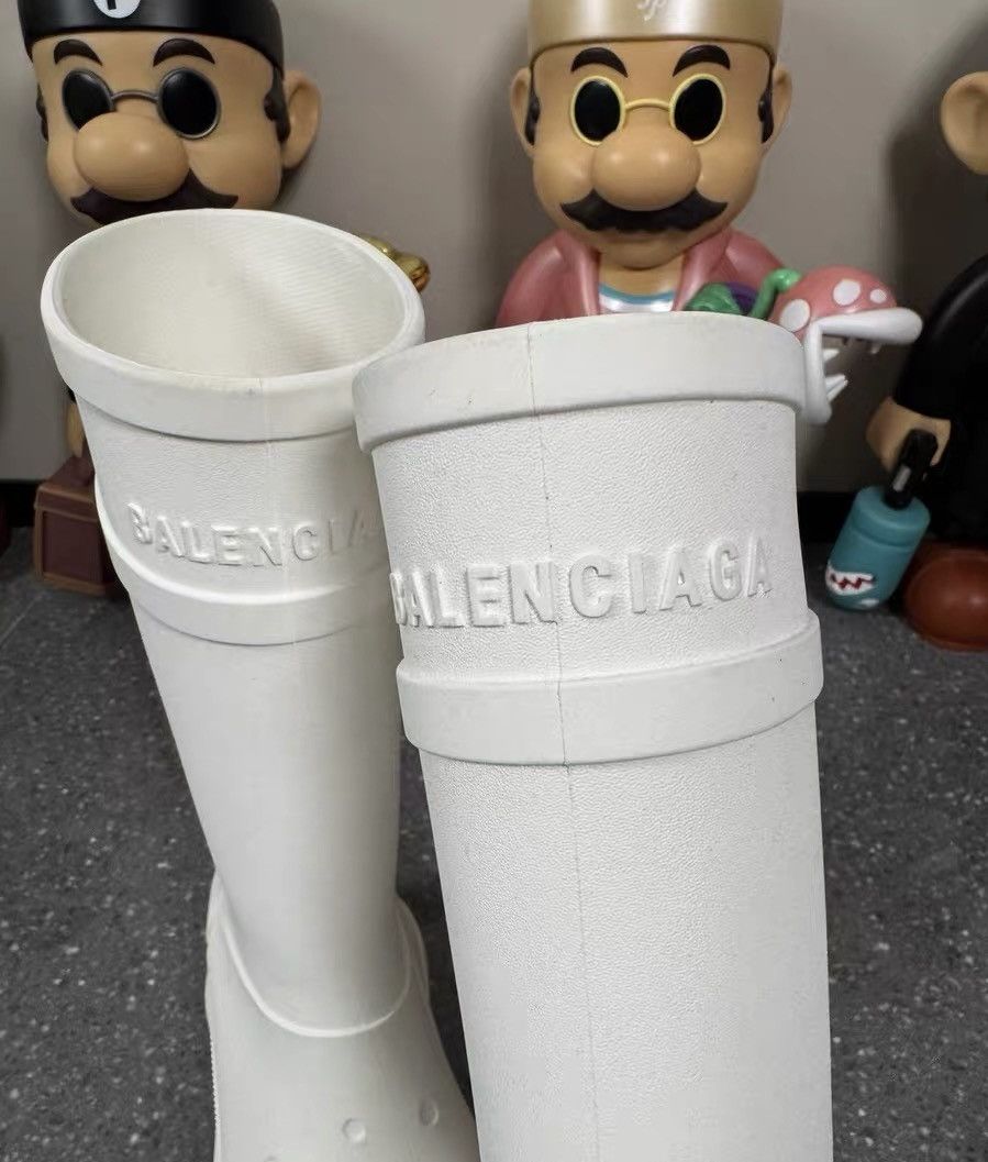 Balenciaga Balenciaga Cross High-Top Rain Boots White Size US 7 / EU 40 - 6 Thumbnail