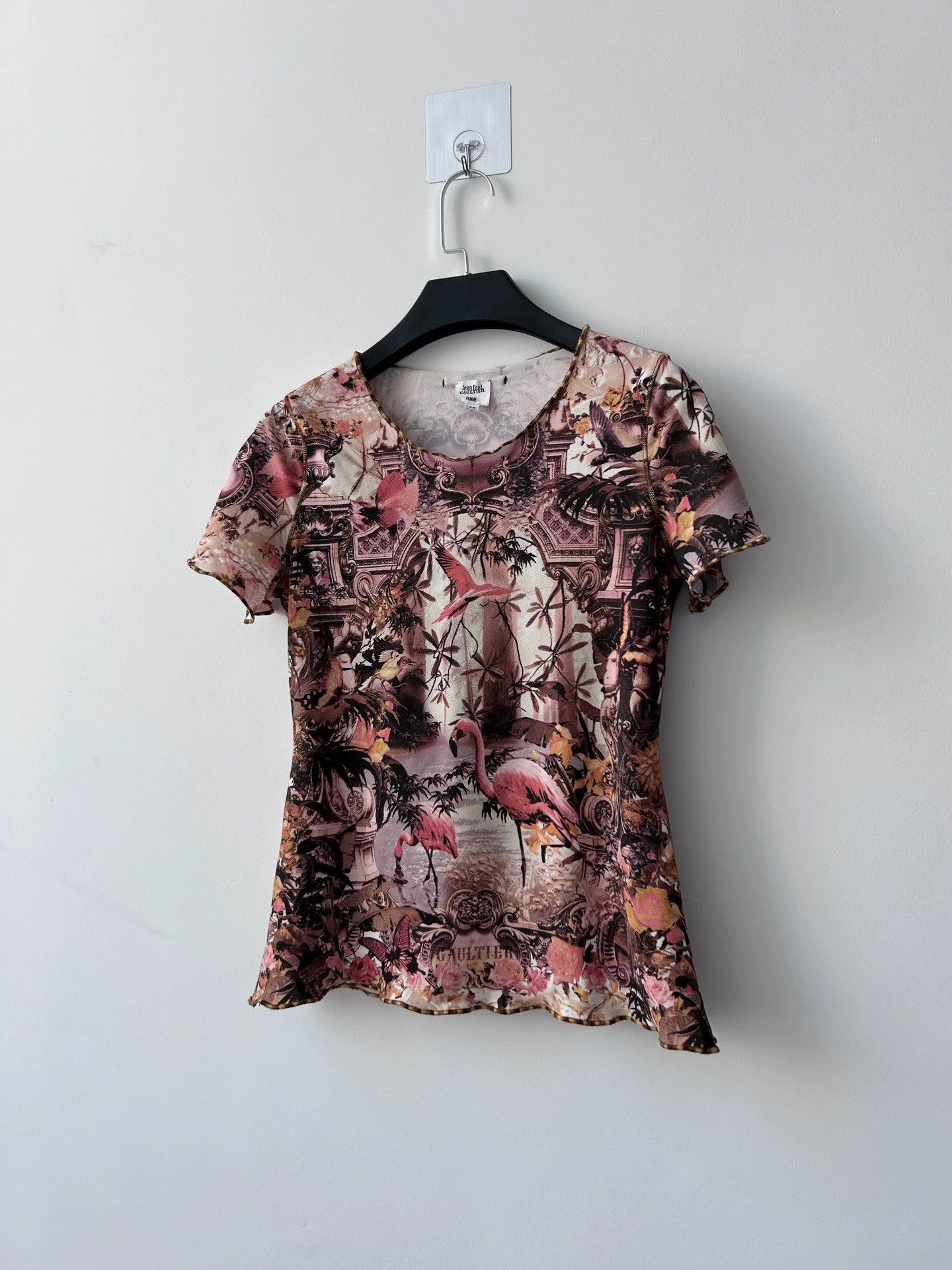 Jean Paul Gaultier Jean Paul Gaultier Flamingo Eden T-shirt 40EU Size S / US 4 / IT 40 - 1 Thumbnail