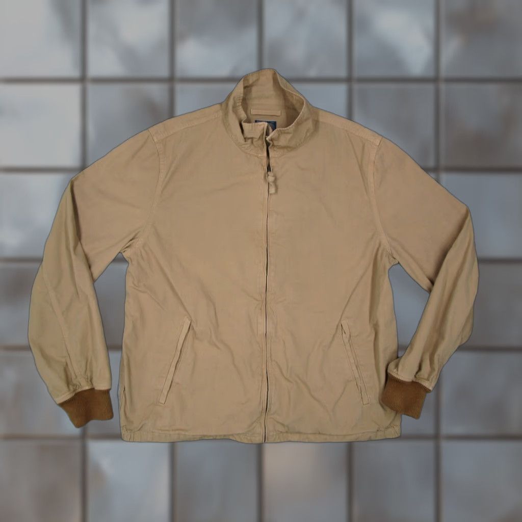 J.Crew J.CREW Men's Large Beige Twill Full Zip Bomber Jacket Military Retro Work Outdoor Size US L / EU 52-54 / 3 - 1 Thumbnail