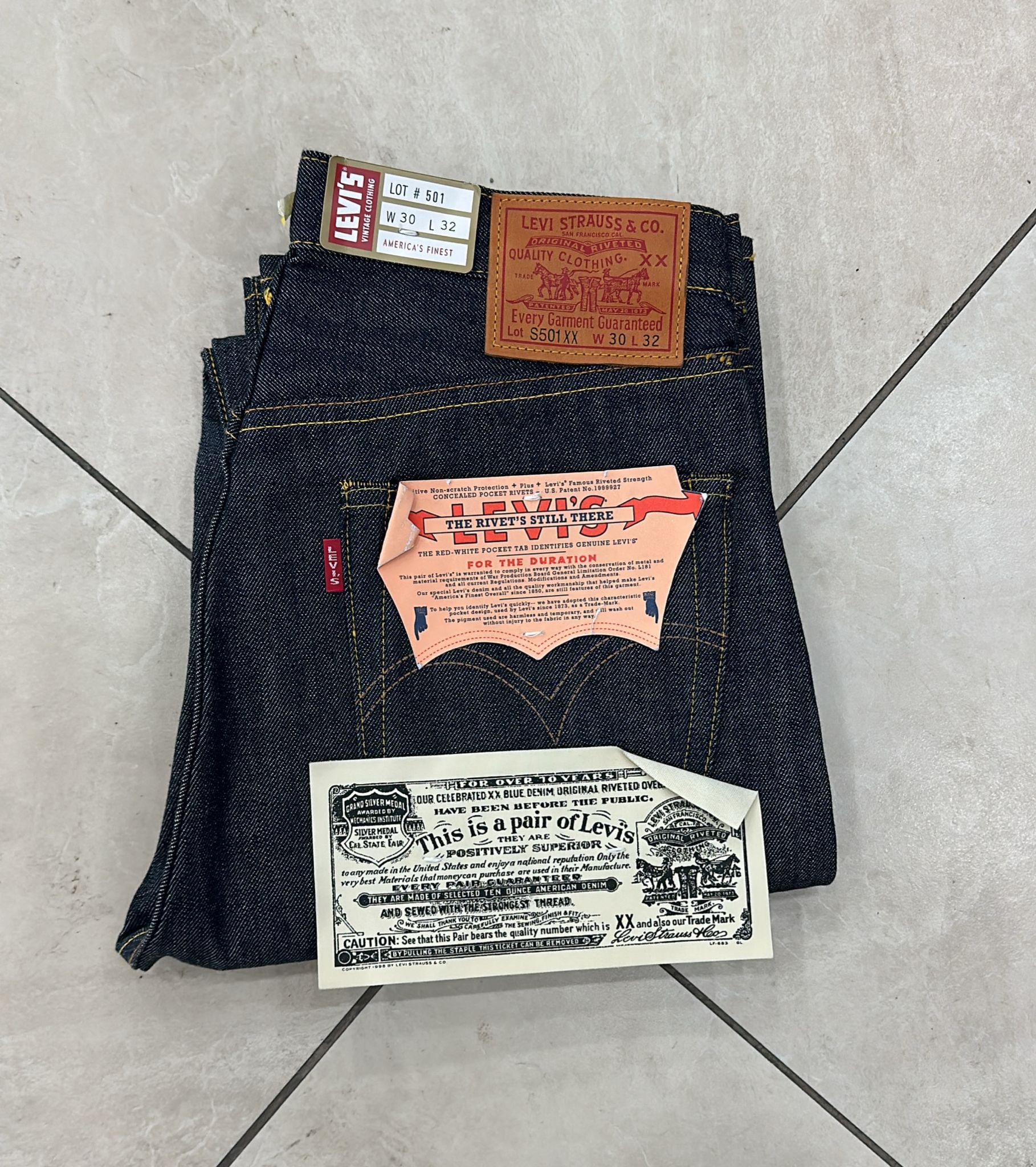 Levi's Vintage Clothing LVC Levi's Vintage Clothing 1944 S501 Perfect Imperfections Size US 30 / EU 46 - 1 Thumbnail
