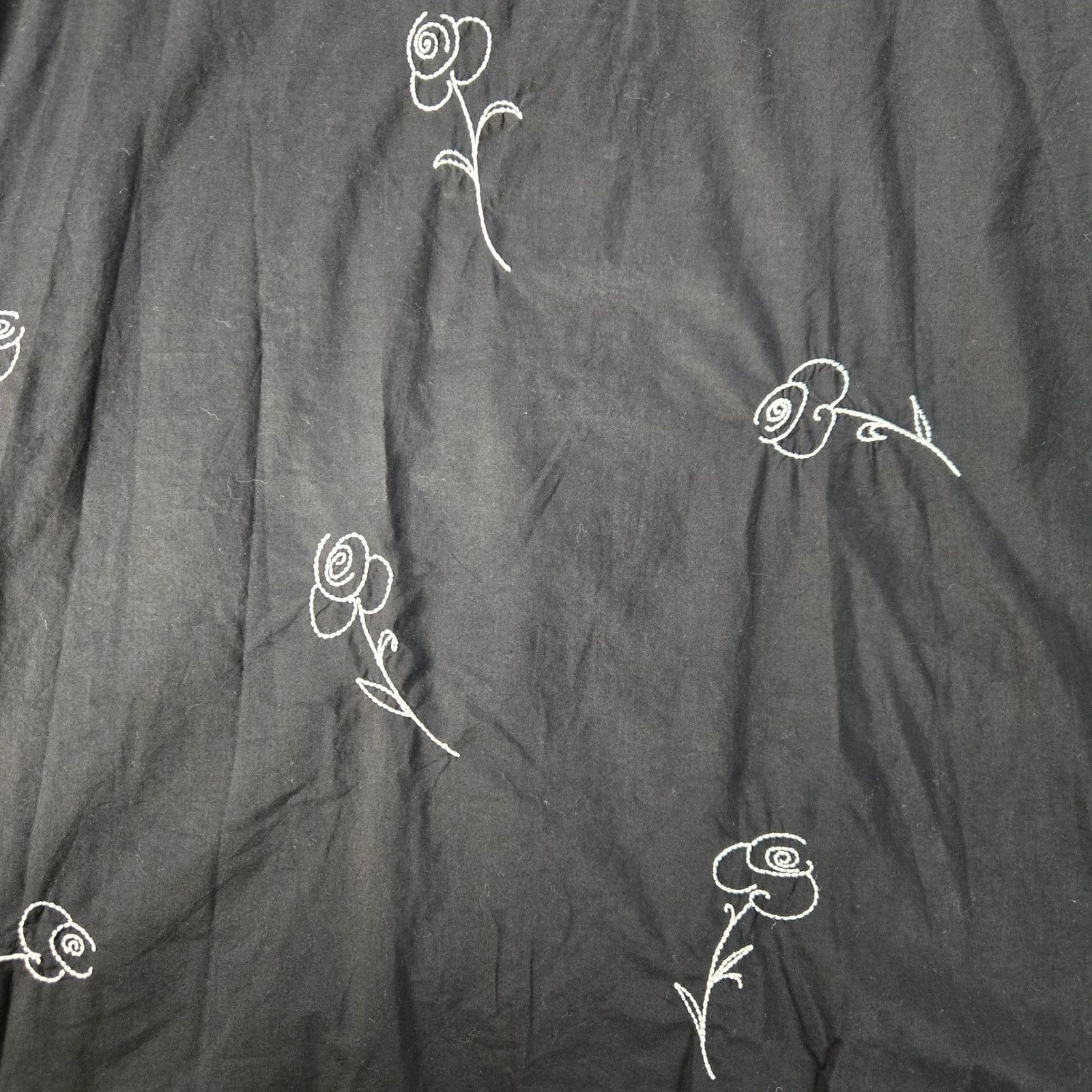 Vintage Y2K Black Floral Embroidered Button Down Shirt Size 16W Size XXL / US 16-18 / IT 52-54 - 6 Thumbnail