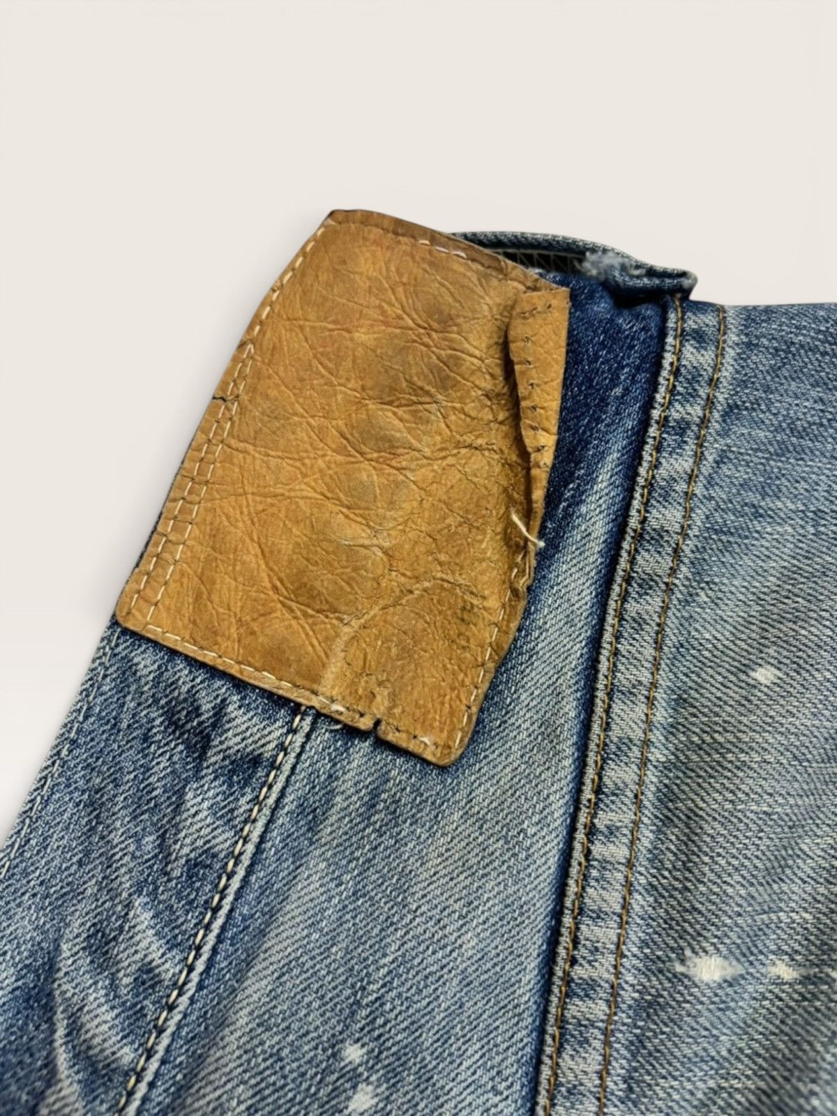 Junya Watanabe × Levi's Vtg Levis 501xx Big E Selvedge Splatter Patchwork Boro Jeans Size US 36 / EU 52 - 16 Thumbnail
