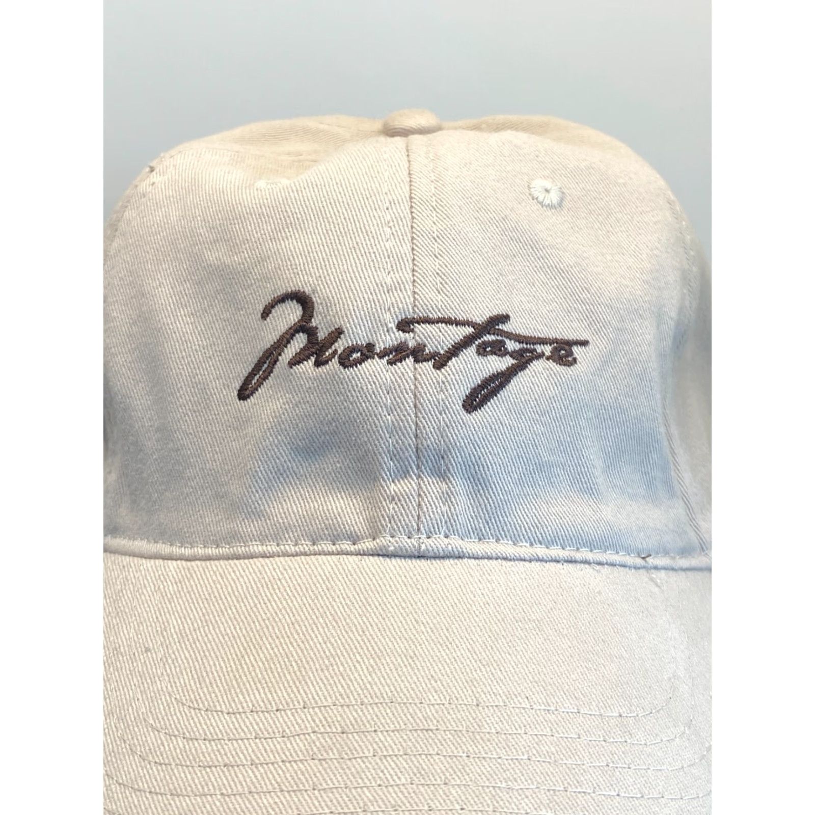 Vintage Montage Beverly Hills Hat Adult One Size Beige Twill Strapback Adjustable Golf Size ONE SIZE - 2 Thumbnail