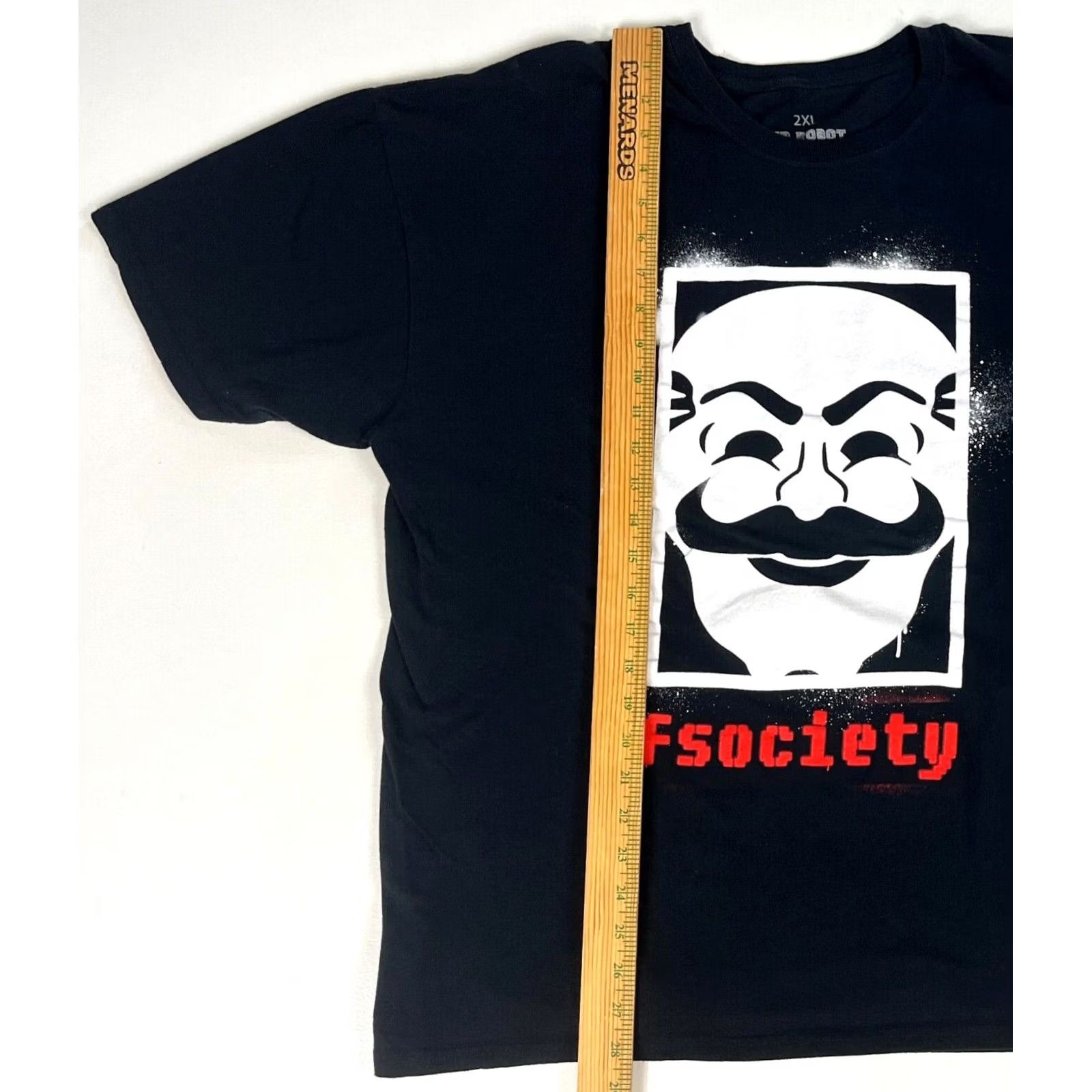 Vintage Loot Crate Loot Crate Exclusive Mr. Robot fsociety T-Shirt Sz 2XL Men Black Cotton Crew Neck Short Sleeve Graphic Print Size US XXL / EU 58 / 5 - 5 Thumbnail