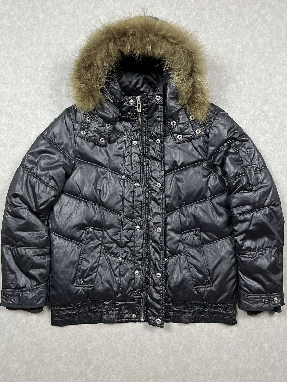 Japanese Brand Lgb iswn style puffer fur jacket Size US L / EU 52-54 / 3 - 3 Thumbnail