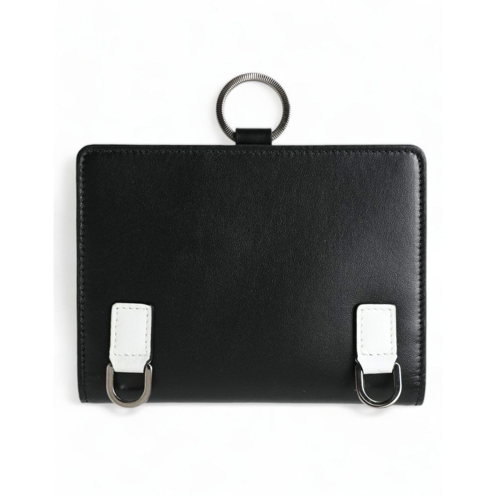 Dolce & Gabbana Dolce & Gabbana Black Leather Crystal Embellished Card Holde Size ONE SIZE - 4 Thumbnail
