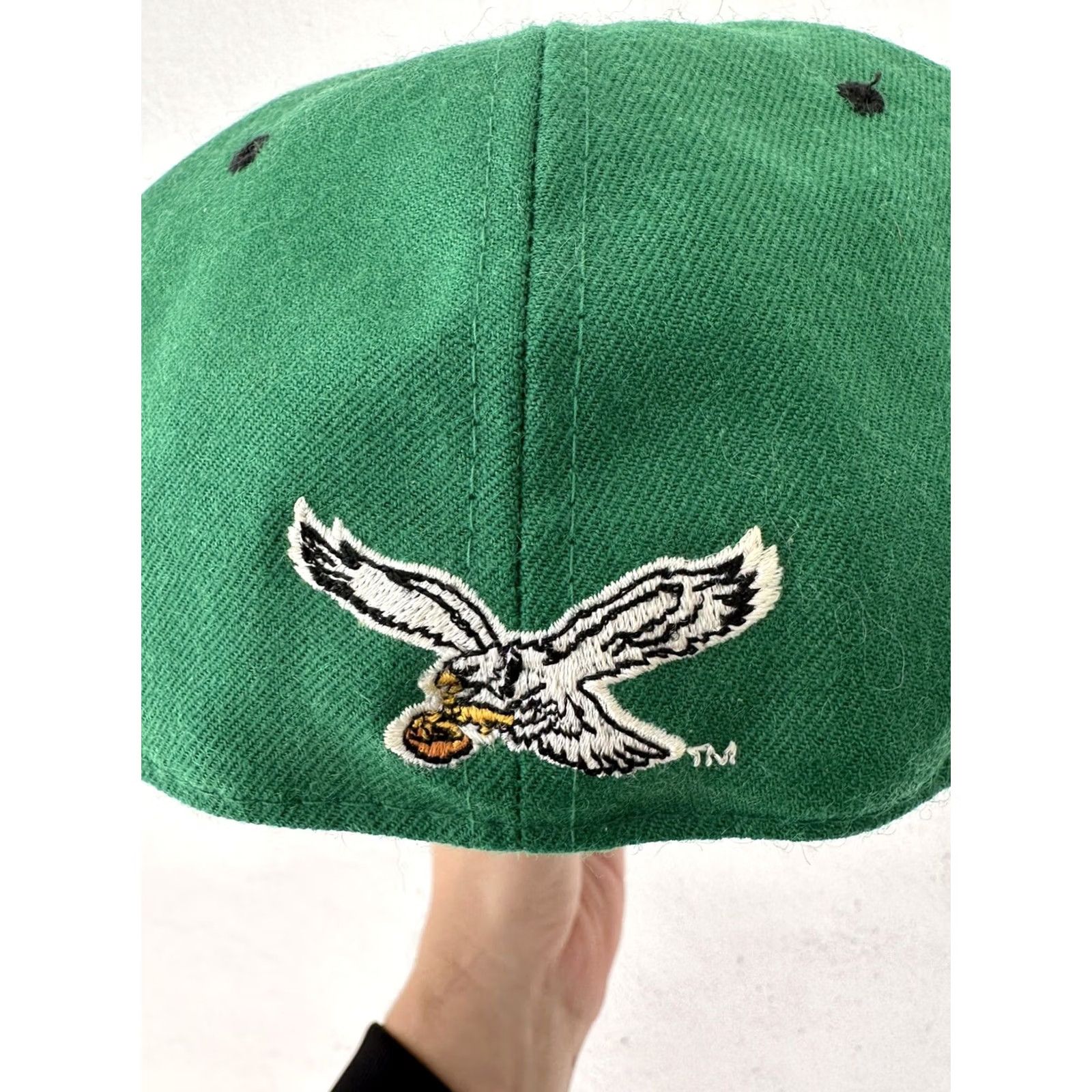 New Era VINTAGE Philadelphia Eagles New Era Pro Model Wool Hat 7 1/4 Green 90s Baseball Cap Unisex Adults Mens Boys Size ONE SIZE - 6 Thumbnail