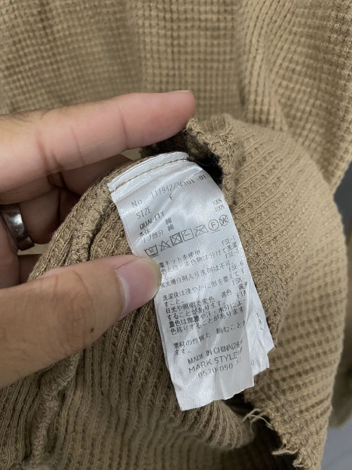 If Six Was Nine × Japanese Brand × Le Grande Bleu (L.G.B.) Japanese Waffle Longsleeve Numbernine Kmrii Styled Size US XL / EU 56 / 4 - 8 Thumbnail