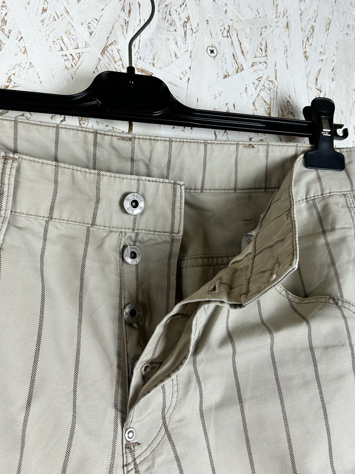 G-Star G-Star Elwood 5622 3D Tapered Pharell Striped Pants Trousers Size US 31 - 3 Thumbnail