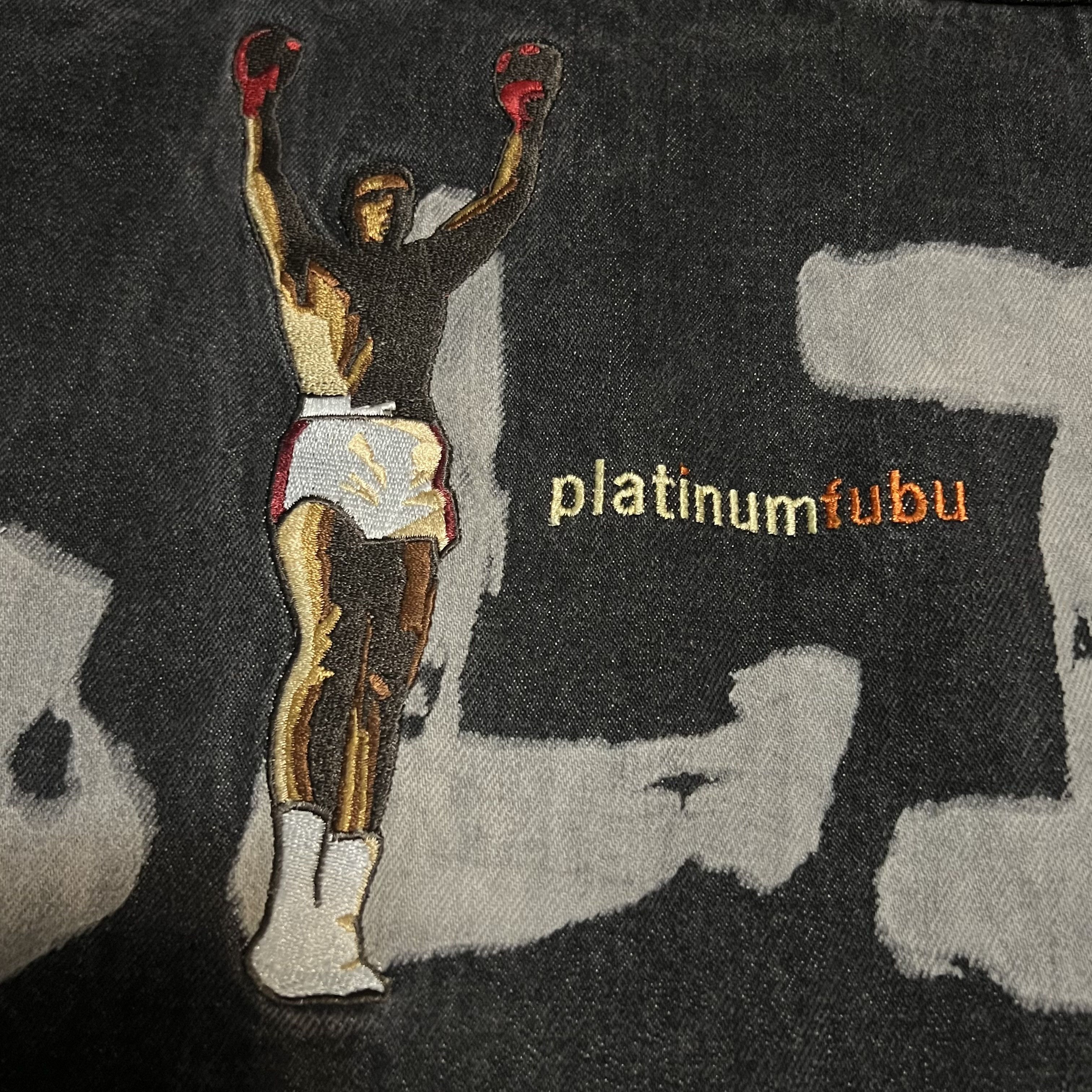 Fubu × Vintage Vintage Platinum FUBU Muhammad Ali Black Denim Jacket 3XL Size US XXL / EU 58 / 5 - 4 Thumbnail