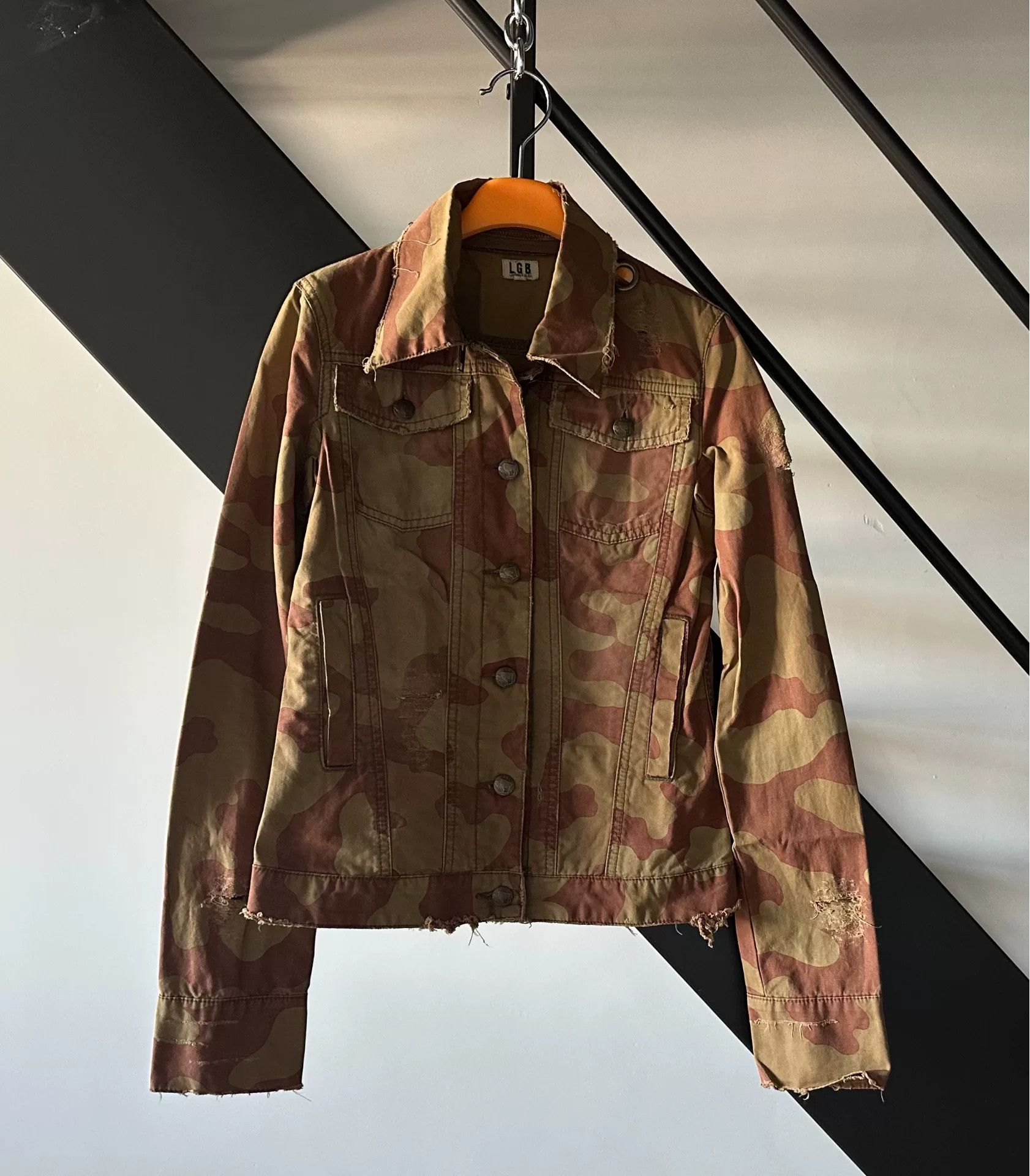 Le Grande Bleu (L.G.B.) LGB Camouflage Damaged Jacket Size US XS / EU 42 / 0 - 1 Thumbnail
