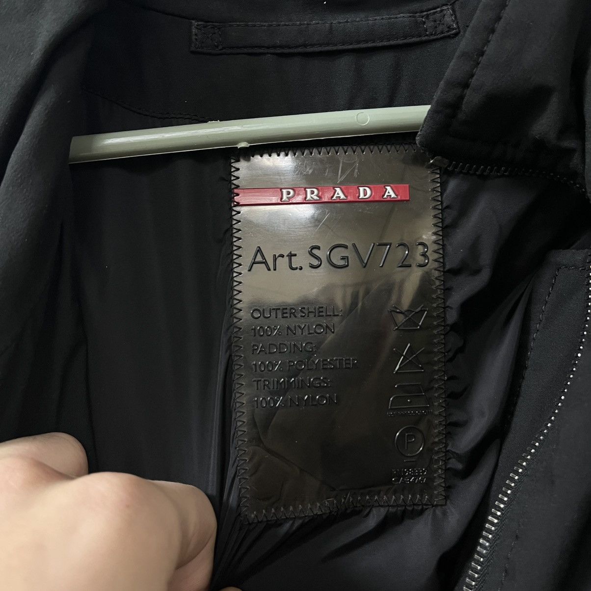 Prada Archive Prada Red Tab Logo Nylon Bomber Jacket Size US S / EU 44-46 / 1 - 12 Thumbnail