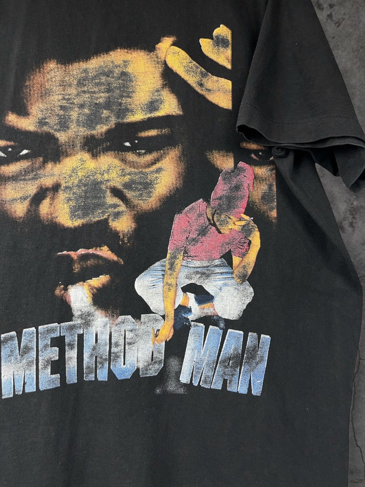 Rap Tees Vintage OG 90s Method Man Rap Tee Bootleg Wu Tang T-shirt Size US XL / EU 56 / 4 - 15 Thumbnail