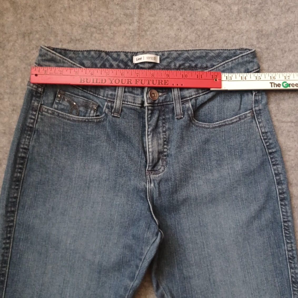 Lee Lee Jeans Women 10 Medium Blue Lower on the Waist Stretch Denim Casual Ladies Size 32" / US 10 / IT 46 - 7 Thumbnail